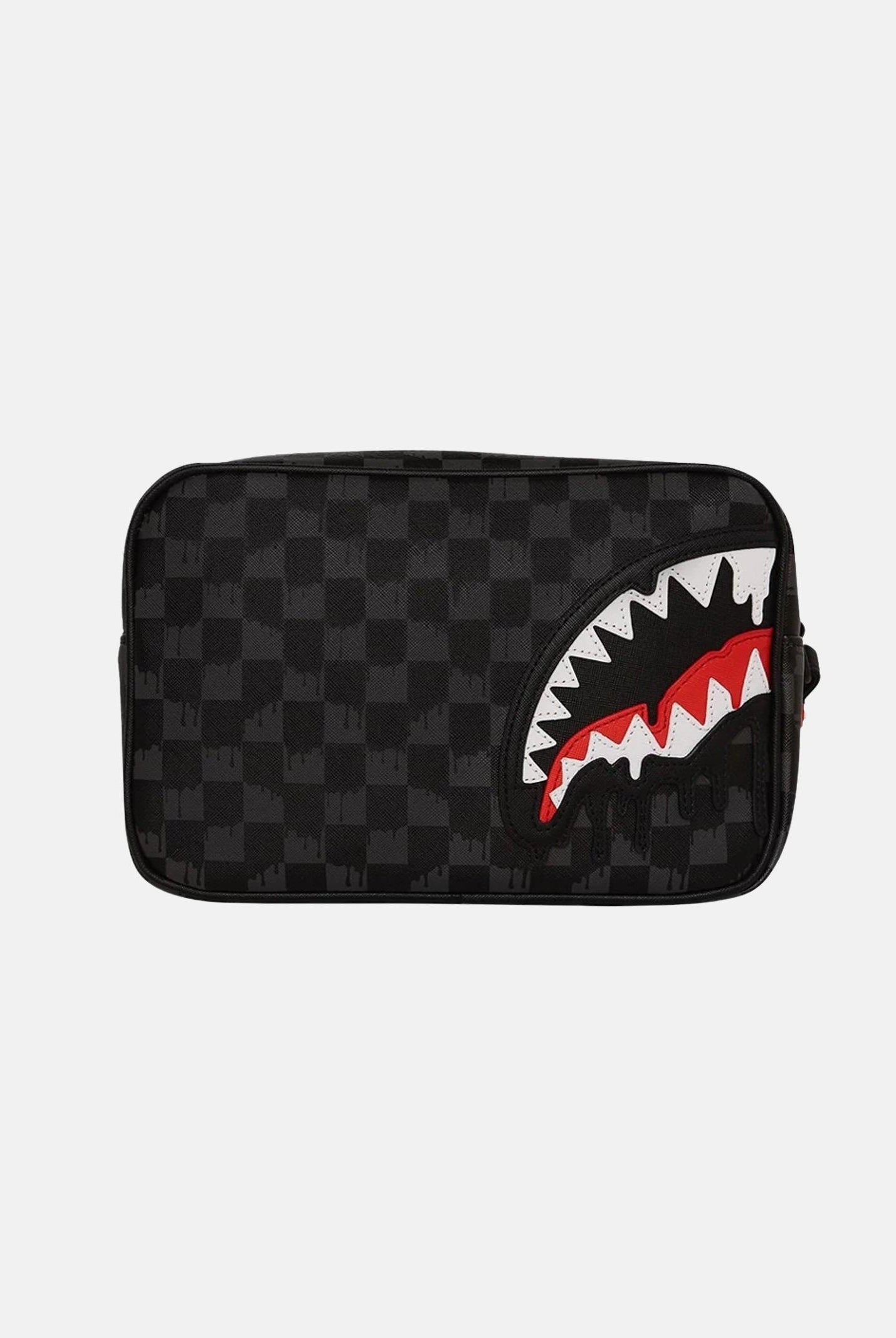 SPRAYGROUND Pochette Dripping Sharks In Paris nera per uomo e donna 910B7968NSZ . SPRAYGROUND