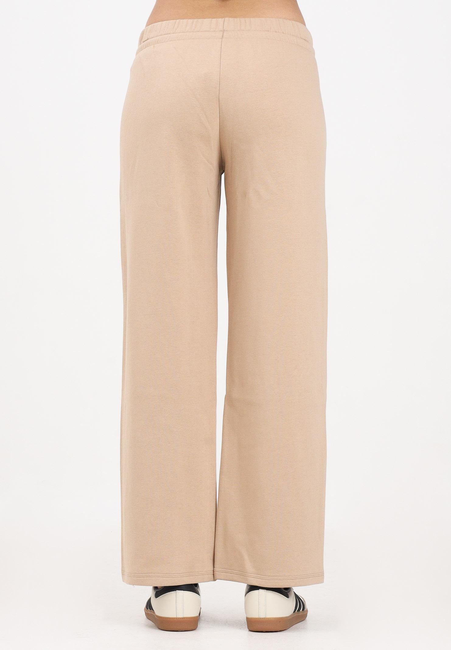 ADIDAS ORIGINALS Pantalone sportivo Essentials Small Logo Feel Cozy Open-Hem beige da donna JV7283 . ADIDAS ORIGINALS