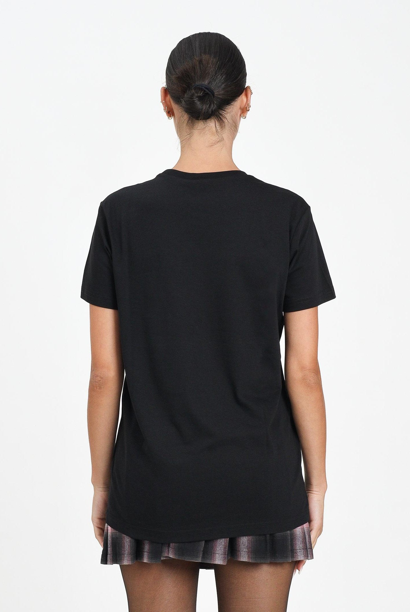 N21 T-shirt a manica corta nera per donna, ragazzi e bambini con stampa logo N21173N0153 0N900 N21