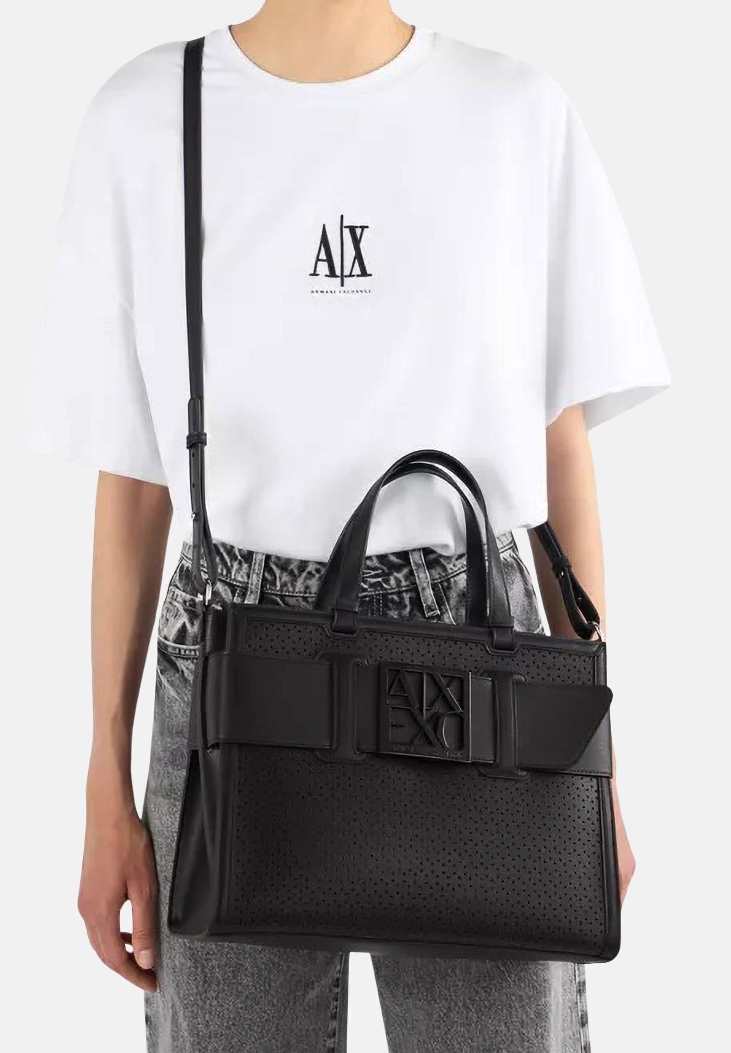 ARMANI EXCHANGE Shopper nera da donna con logo XW000920AF22626 UC001 ARMANI EXCHANGE