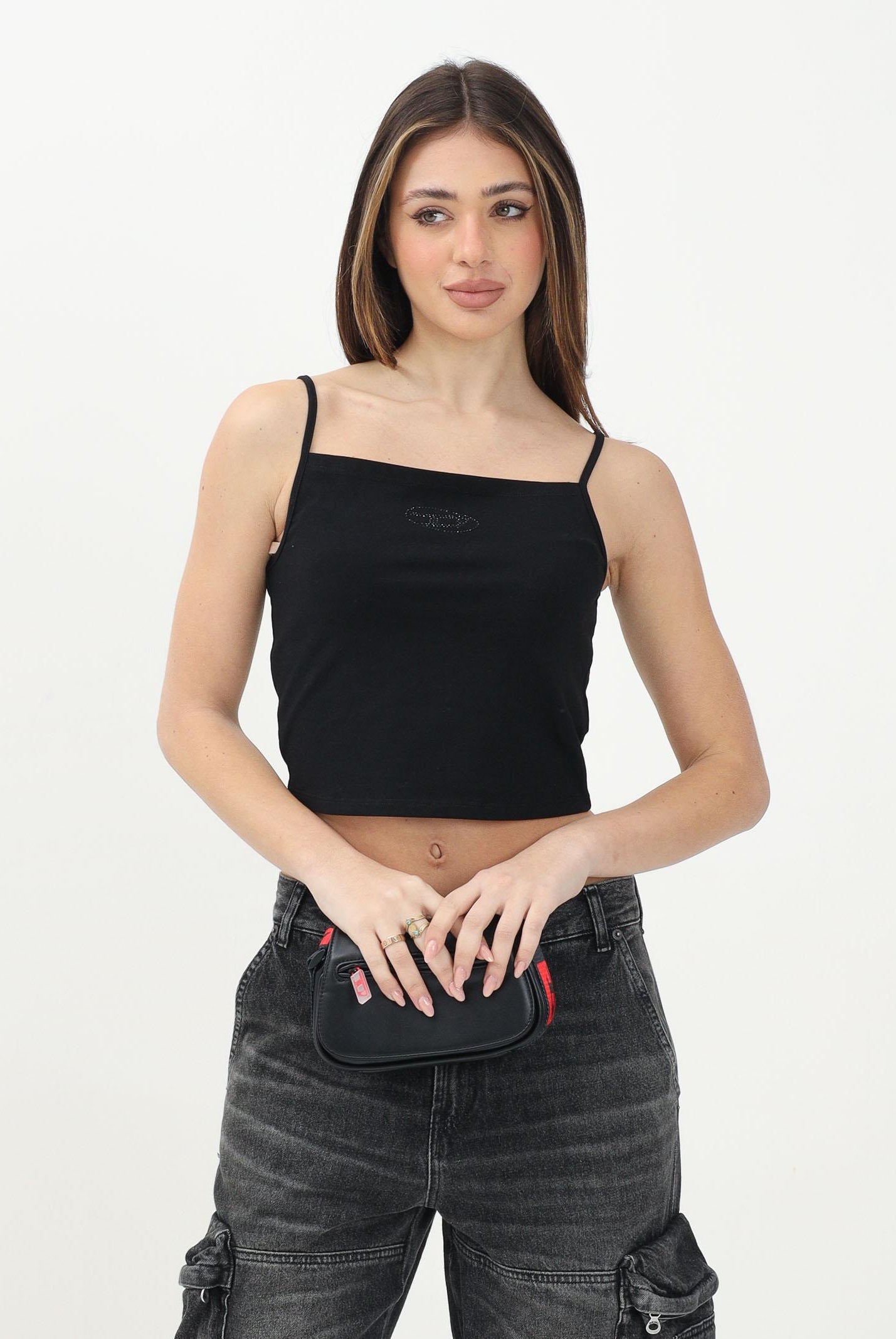 DIESEL Canotta Trind nera per donna, ragazze e bambine J022010AFAA K900 DIESEL