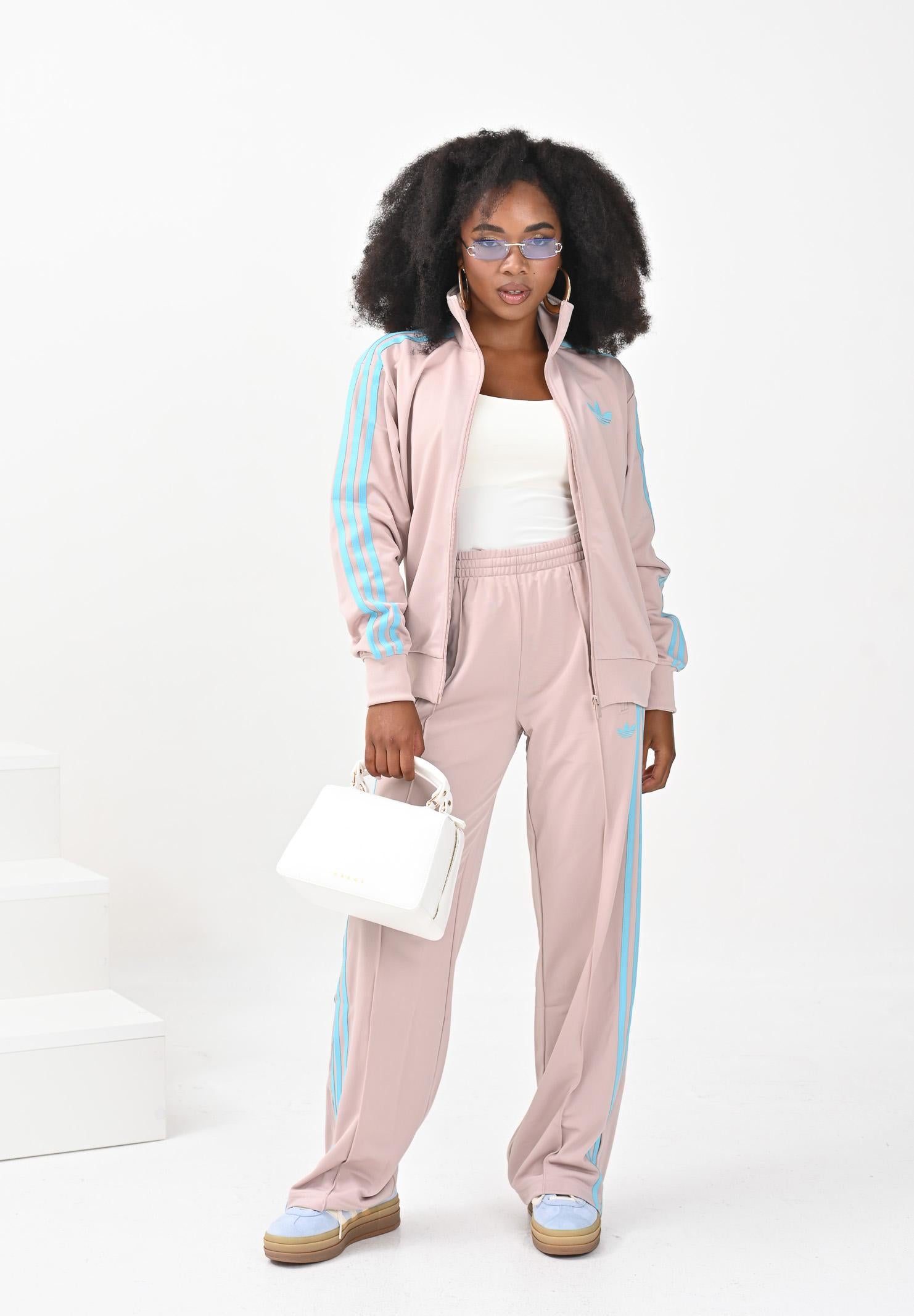 ADIDAS ORIGINALS Felpa con zip Adicolor Classic Firebird beige da donna JX7864 ADIDAS ORIGINALS