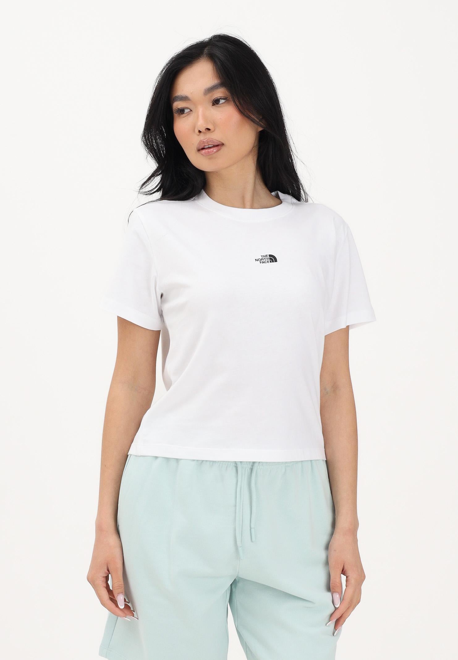 THE NORTH FACE T-shirt a manica corta Essential Regular Cutie bianca da donna NF0A8GR1FN41 . THE NORTH FACE