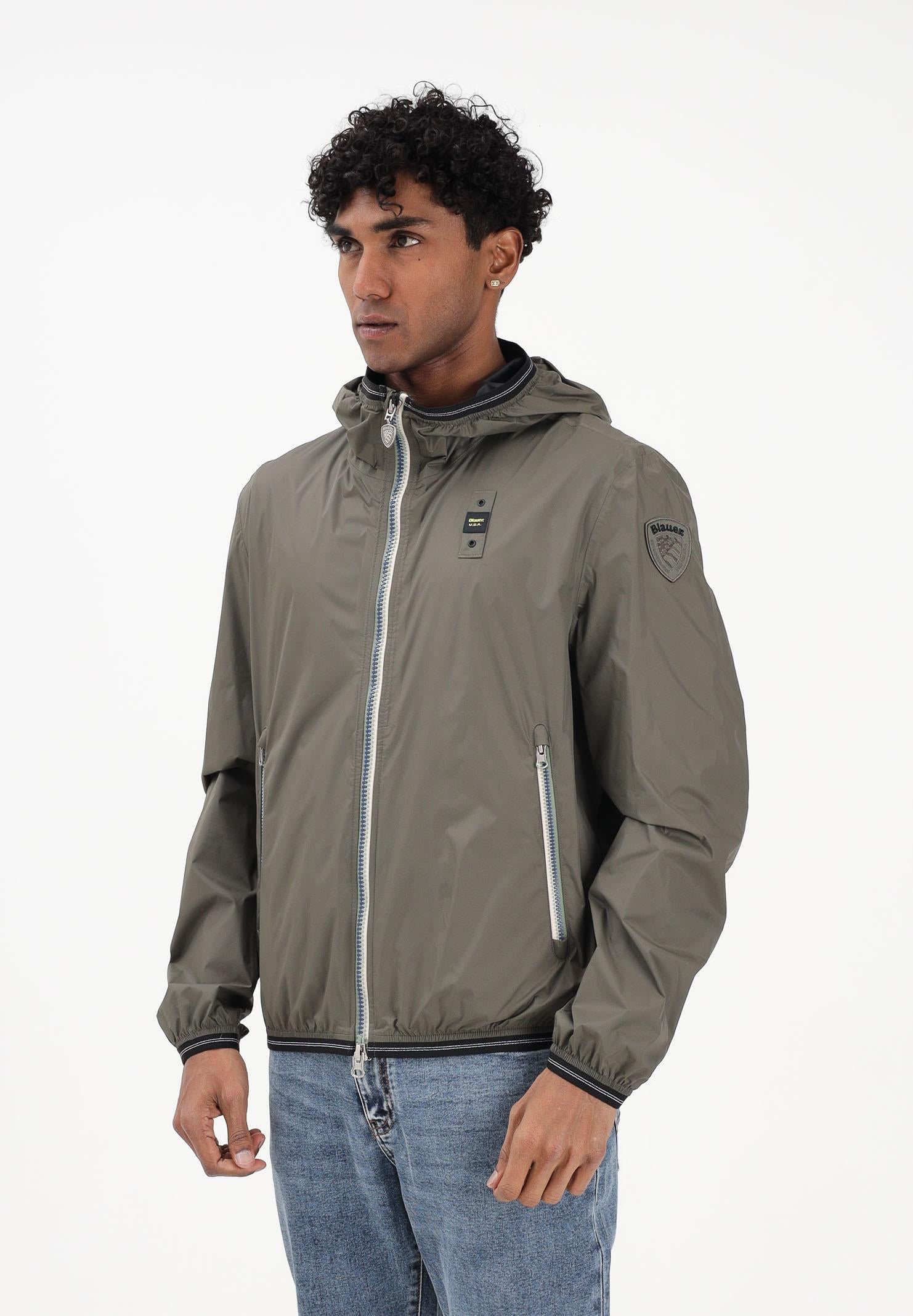 BLAUER Giacca a vento DODGE verde militare da uomo 26SBLUC11021-007111 60H BLAUER