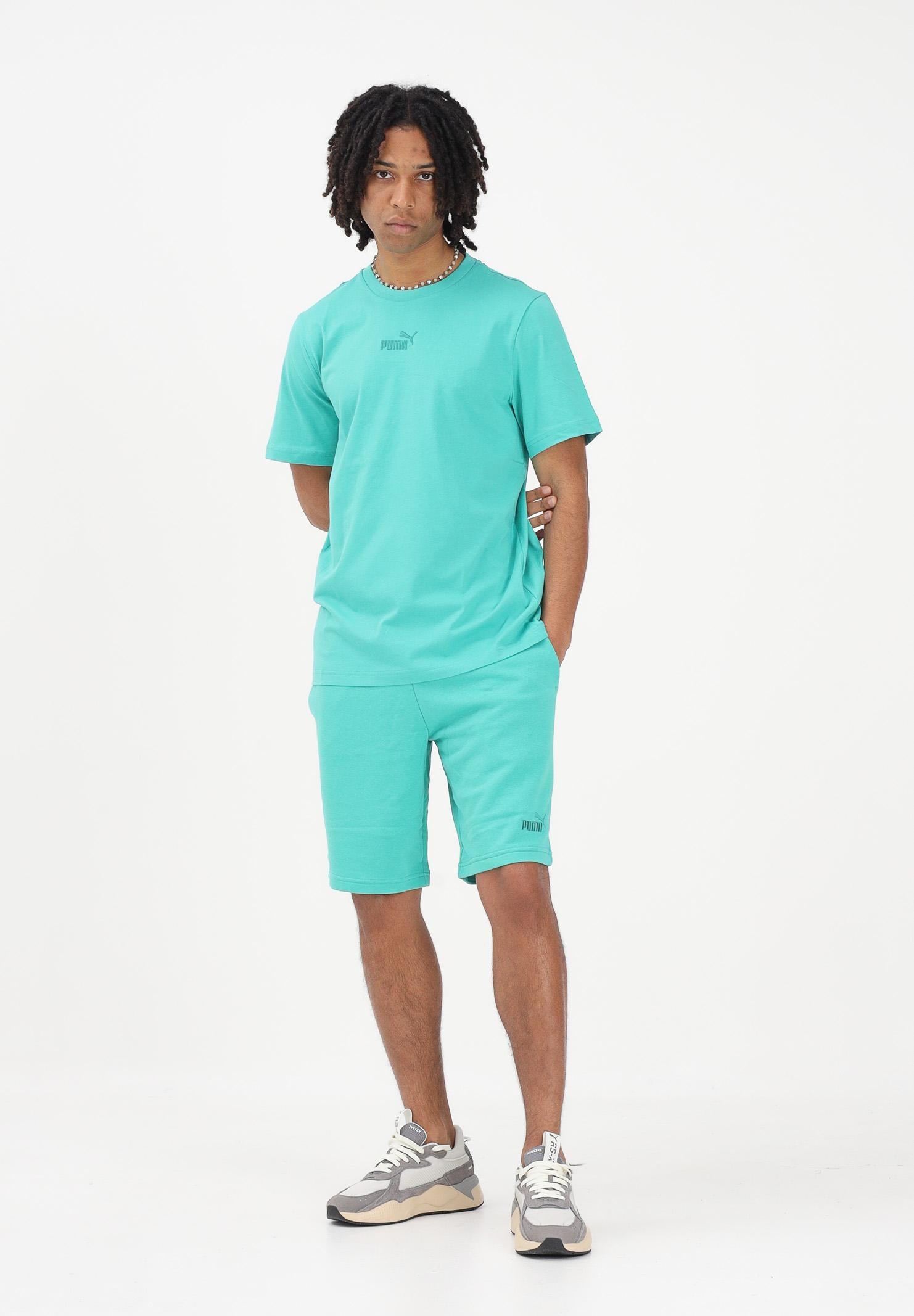 PUMA Shorts sportivo Essentials No. 1 Logo 10" turchese da uomo 682595 40 PUMA