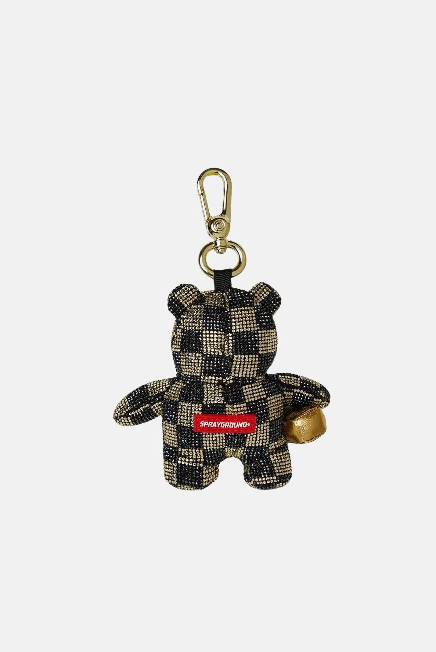 SPRAYGROUND Ciondolo GOLD AND DANGEROUS BEAR KEYCHAIN nero e oro da donna 910K8350NSZ . SPRAYGROUND
