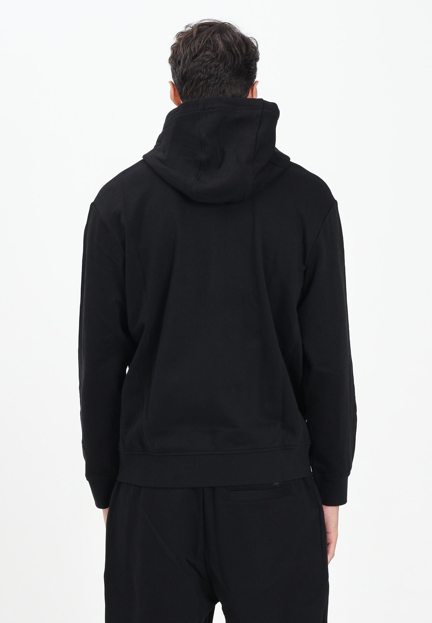 ARMANI EXCHANGE Felpa con zip nera da uomo rifinita da stampa logo XM001293AF20934 UC001 ARMANI EXCHANGE