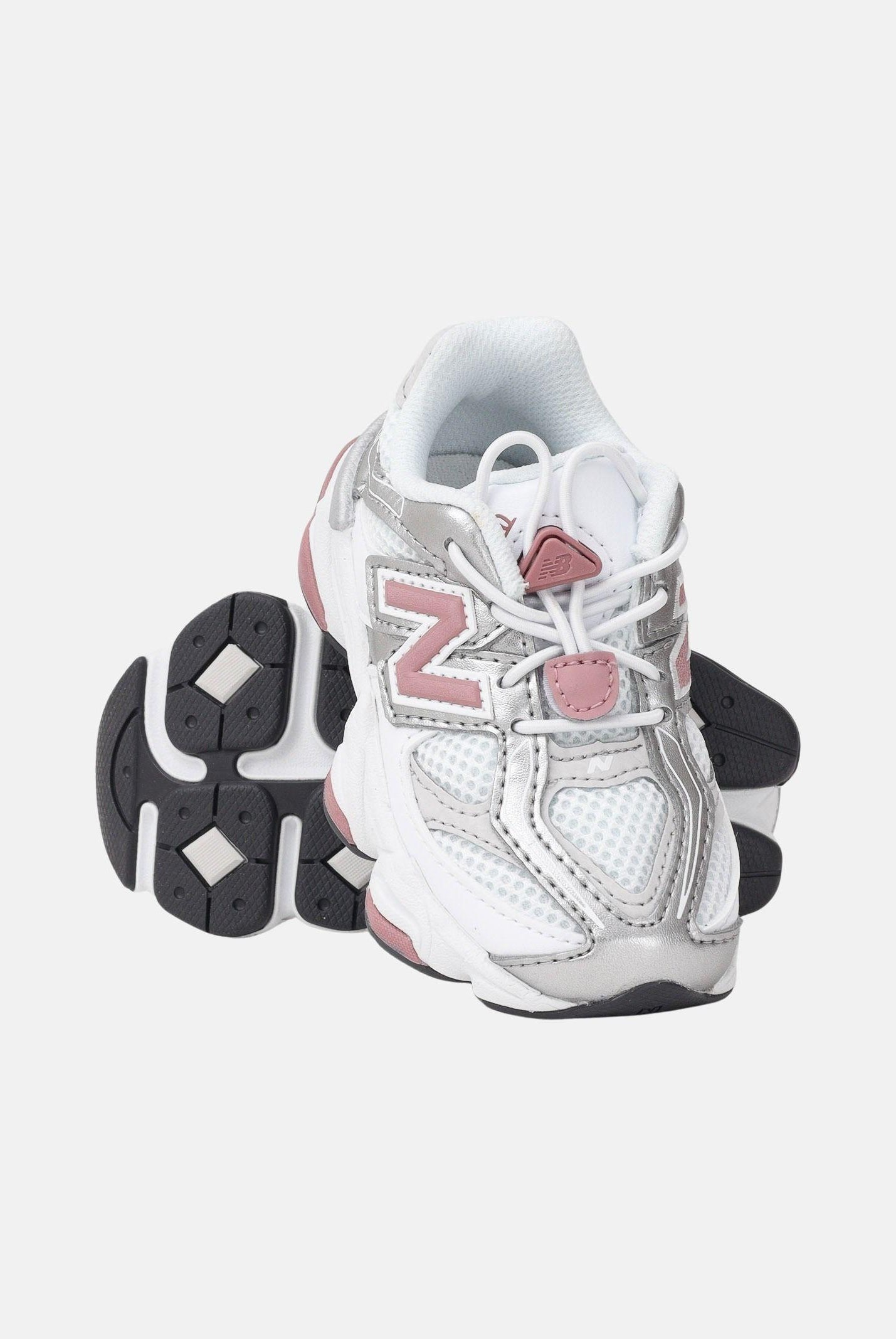 NEW BALANCE Sneakers 9060 bianche e rosa da neonato I90606HV . NEW BALANCE