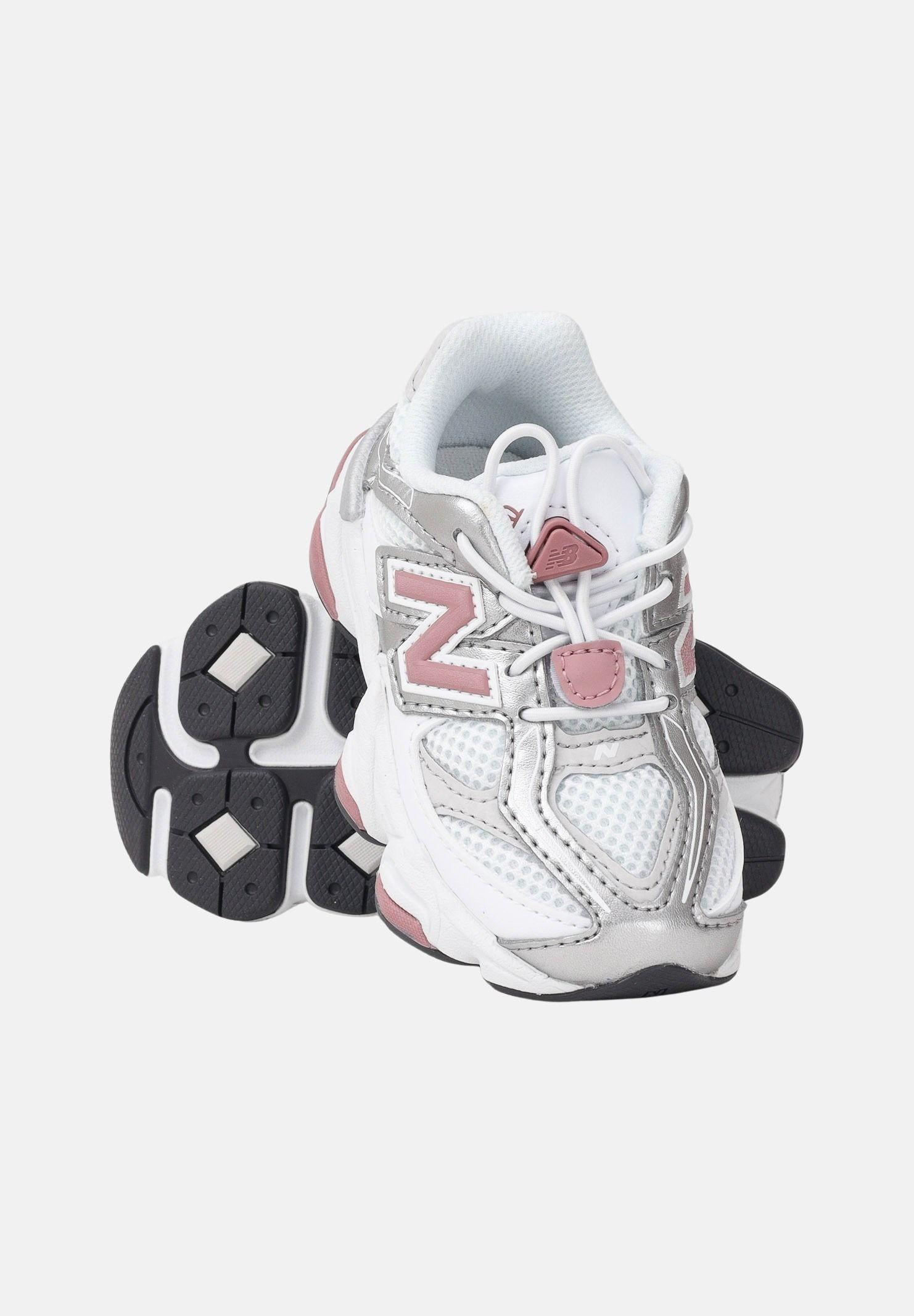 NEW BALANCE Sneakers 9060 bianche e rosa da neonato I90606HV . NEW BALANCE