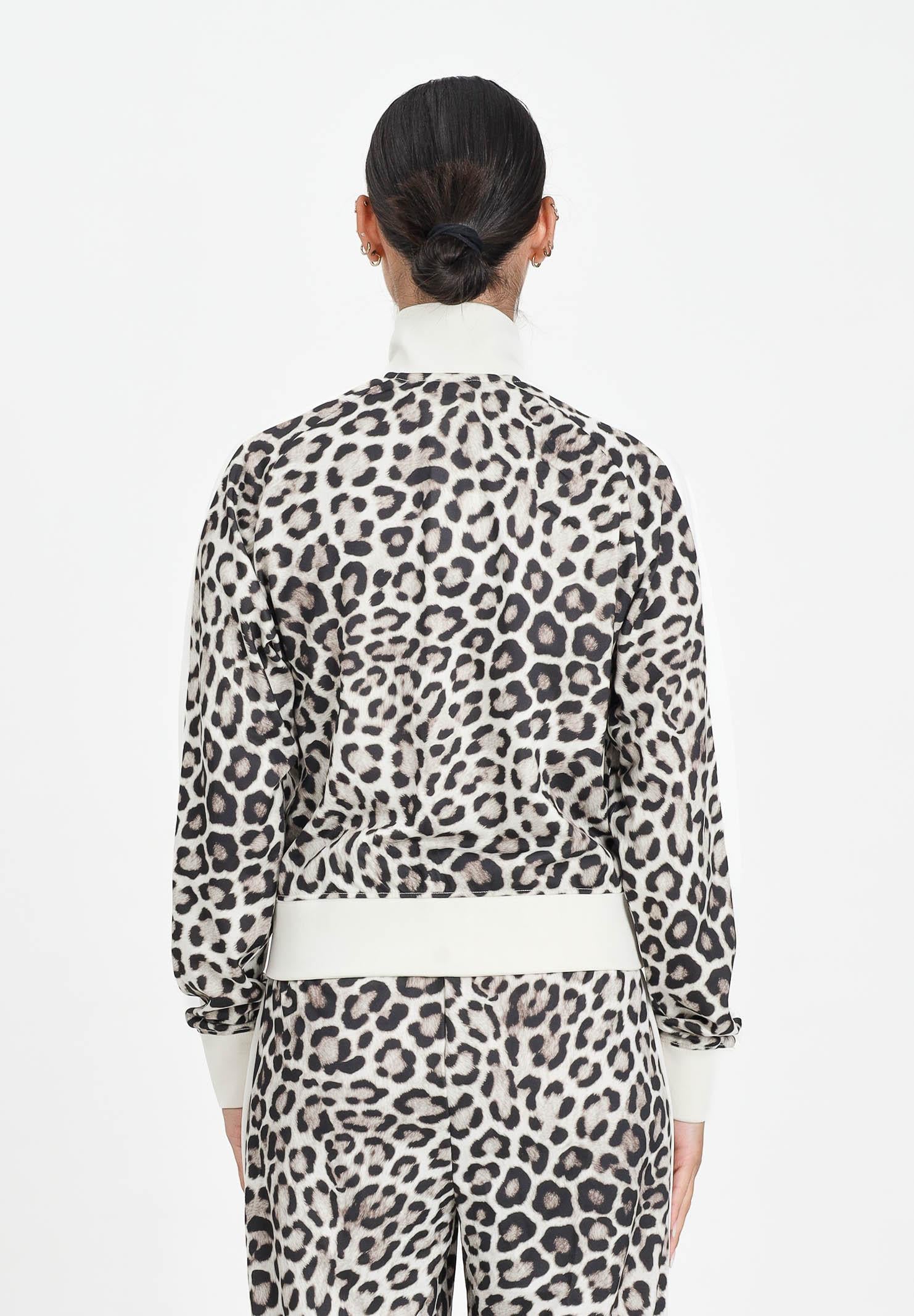 PUMA Felpa con zip T7 Leo Luxe All-Over Print panna da donna 632342 91 PUMA