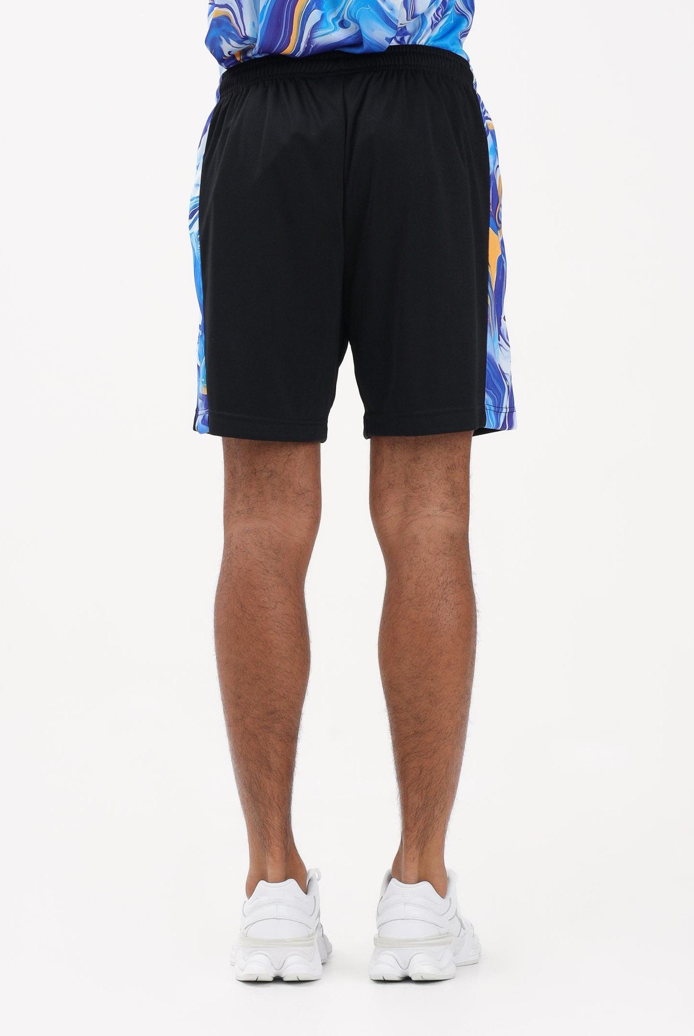 AUSTRALIAN Shorts sportivo nero da uomo con inserti laterali stampati SPUSH0019831 002 AUSTRALIAN