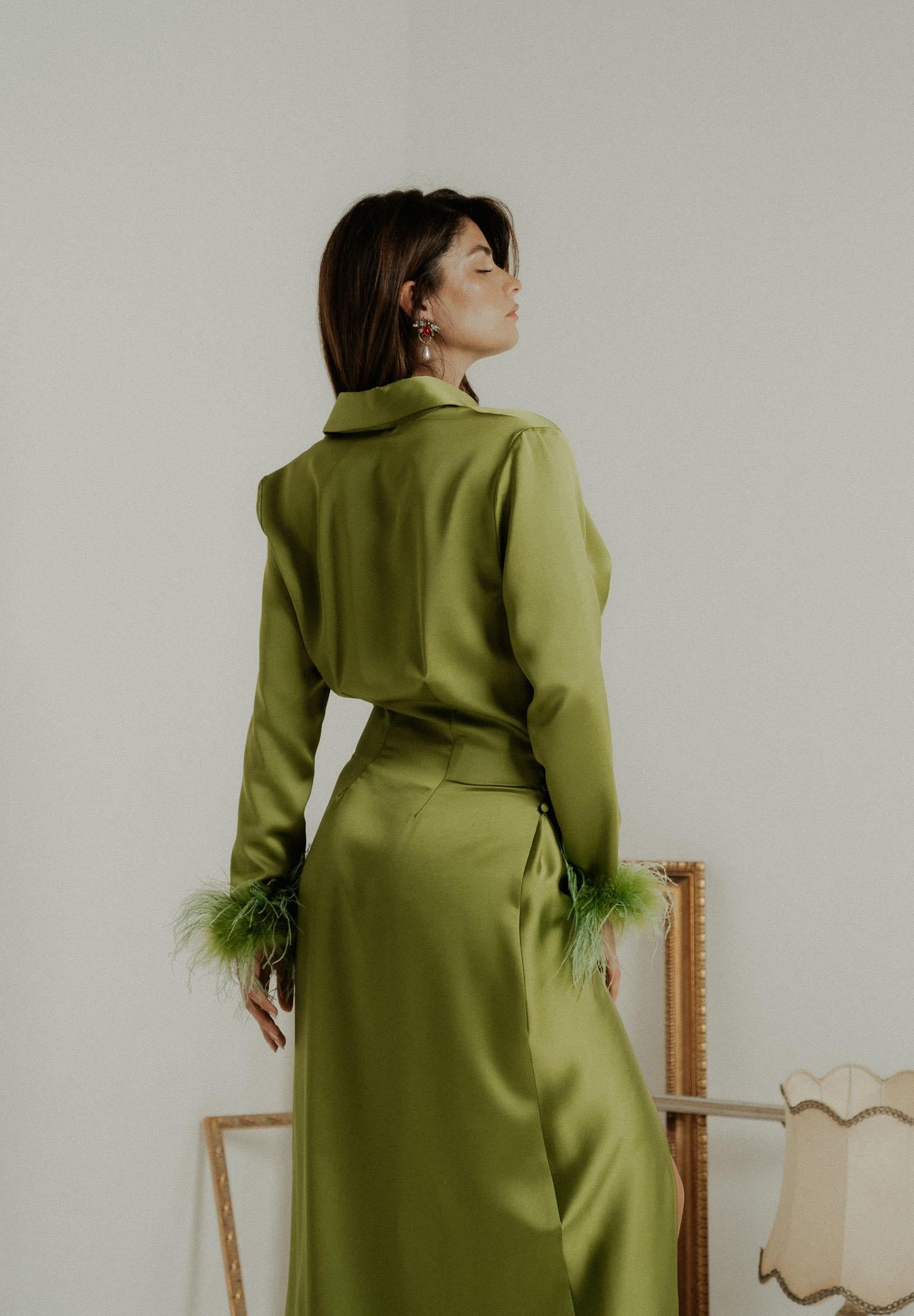 SANTAS Abito lungo DIVINE verde da donna PV2614 VE SANTAS