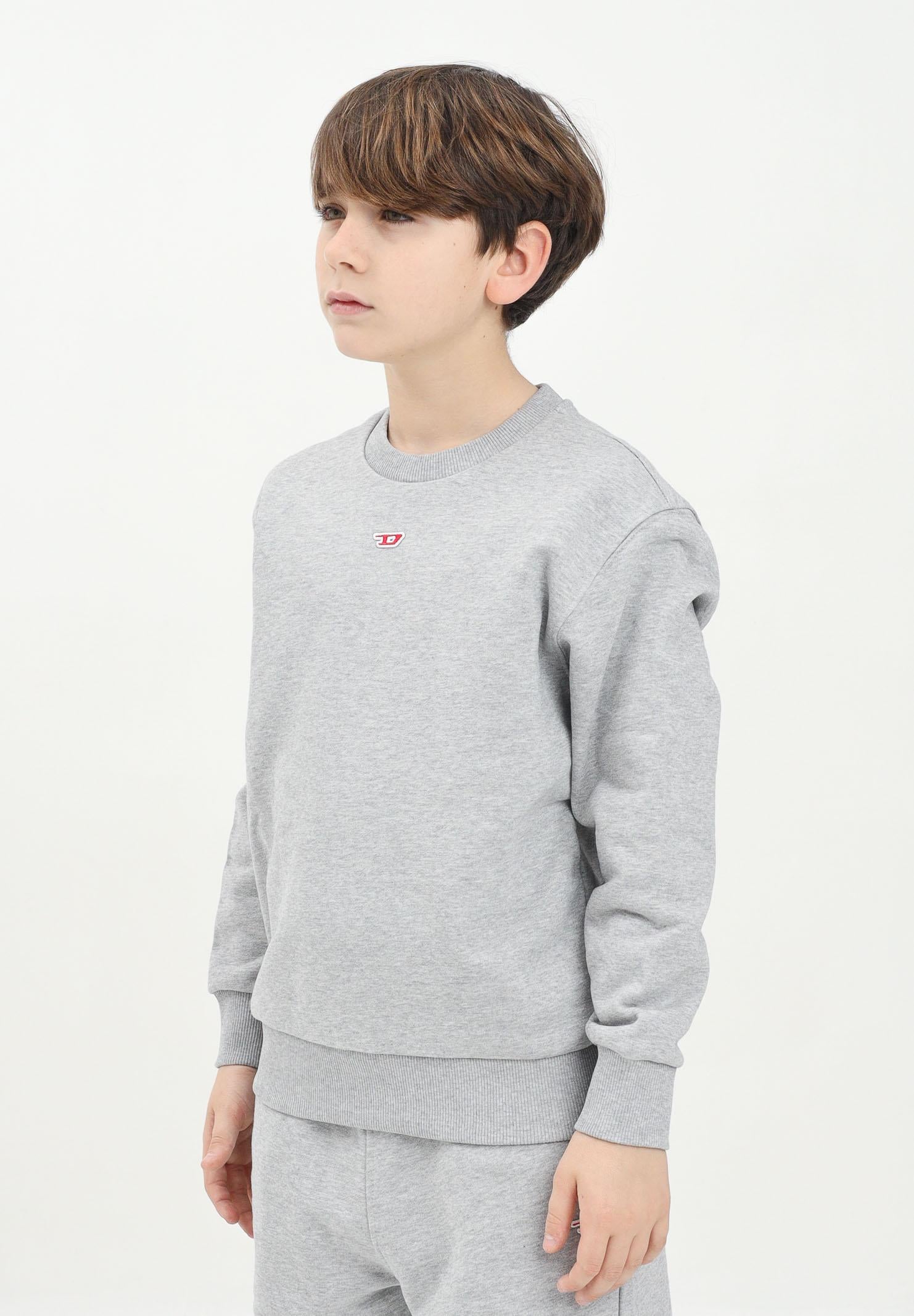 DIESEL Felpa girocollo Sginnd Over grigia per donna, ragazzi e bambini J022340GEAD K963 DIESEL