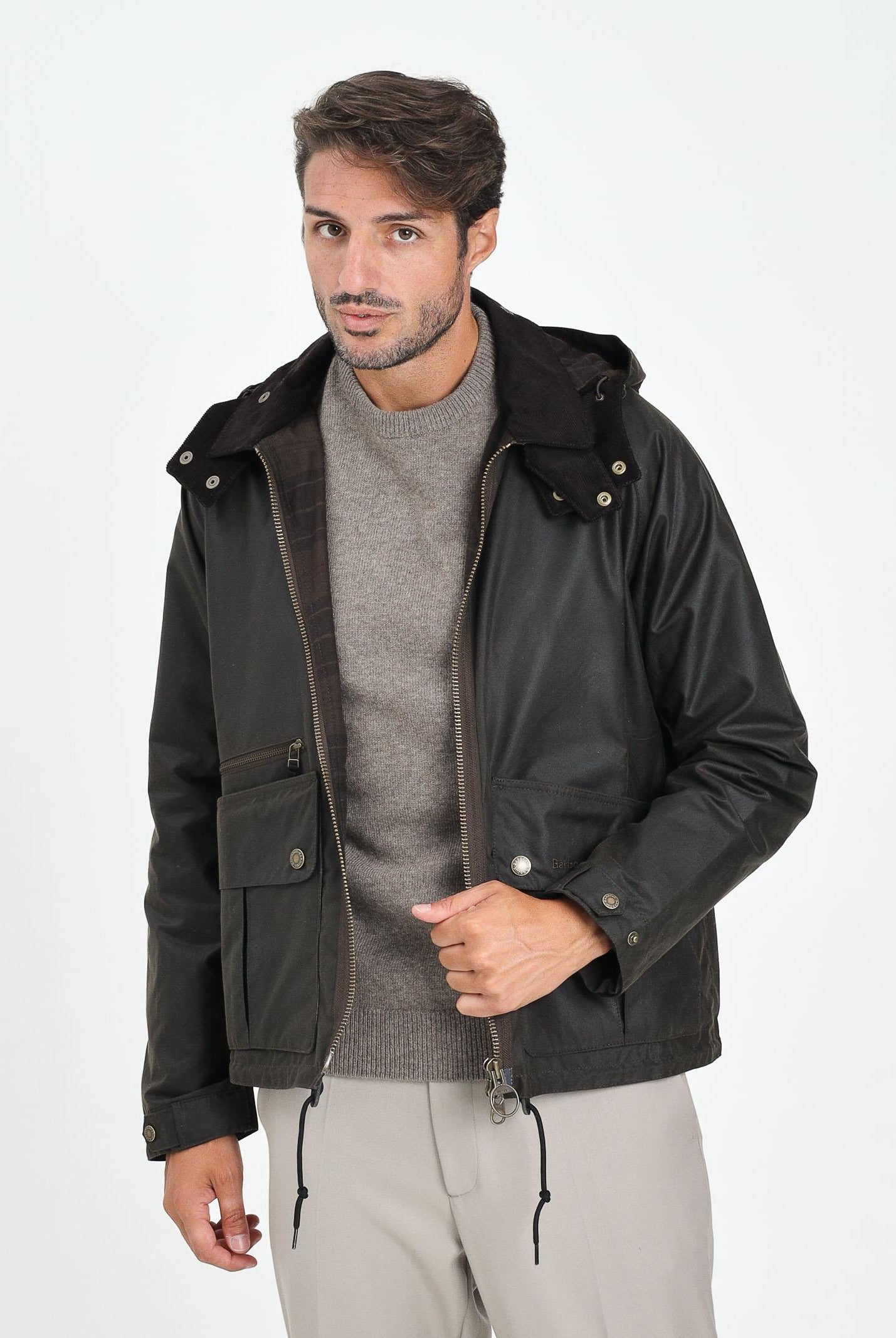 BARBOUR Giubbotto Re-Engineered Bardon Spey color oliva da uomo 252MMWX2482 OL71 BARBOUR