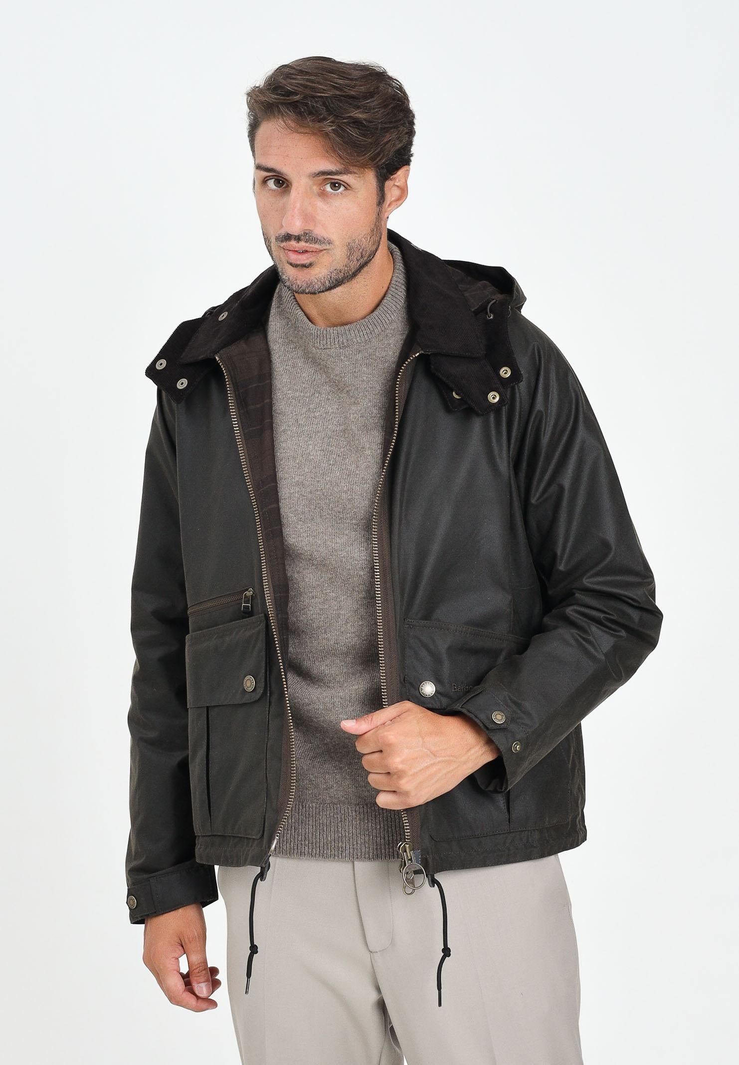 BARBOUR Giubbotto Re-Engineered Bardon Spey color oliva da uomo 252MMWX2482 OL71 BARBOUR