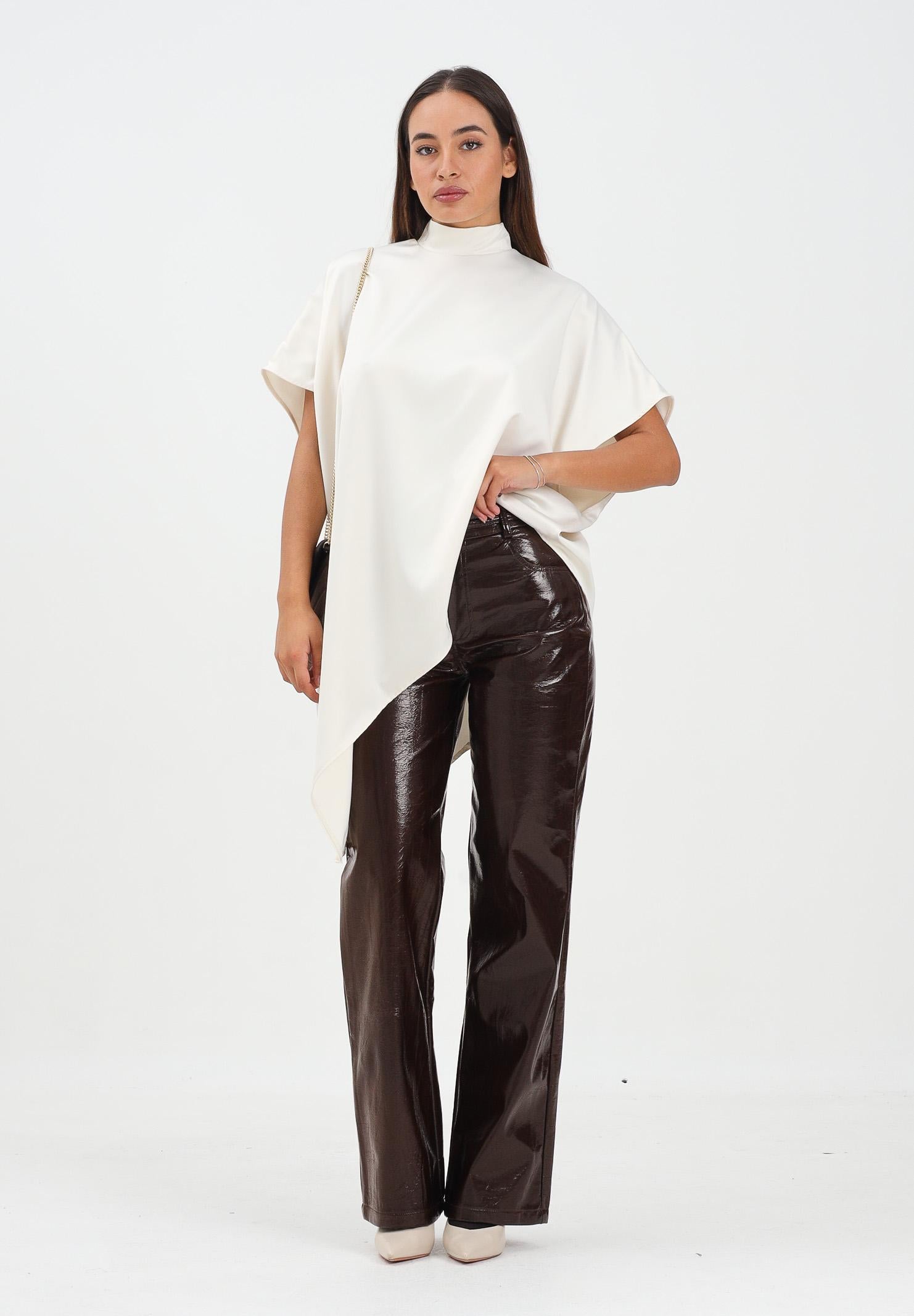 TPN Pantalone Smitherx in vinile marrone da donna SMITHERS242W5 30 TPN