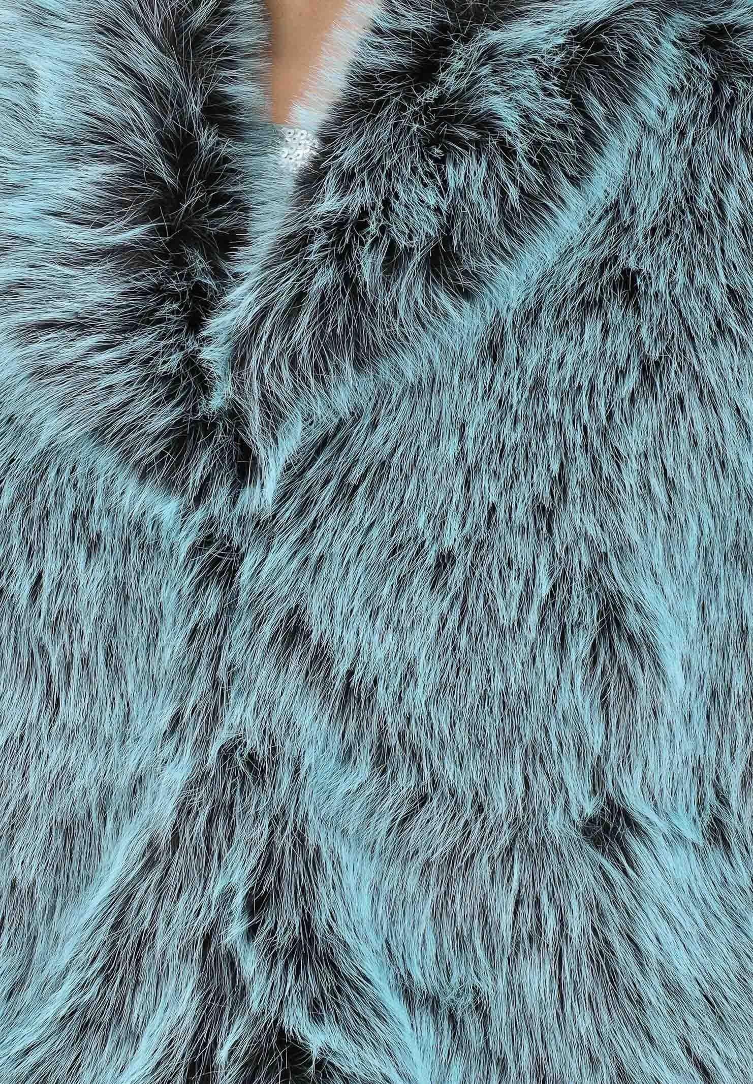 PATRIZIA PEPE Pellicciotto verde acqua da donna 8F0063E072 G616 PATRIZIA PEPE