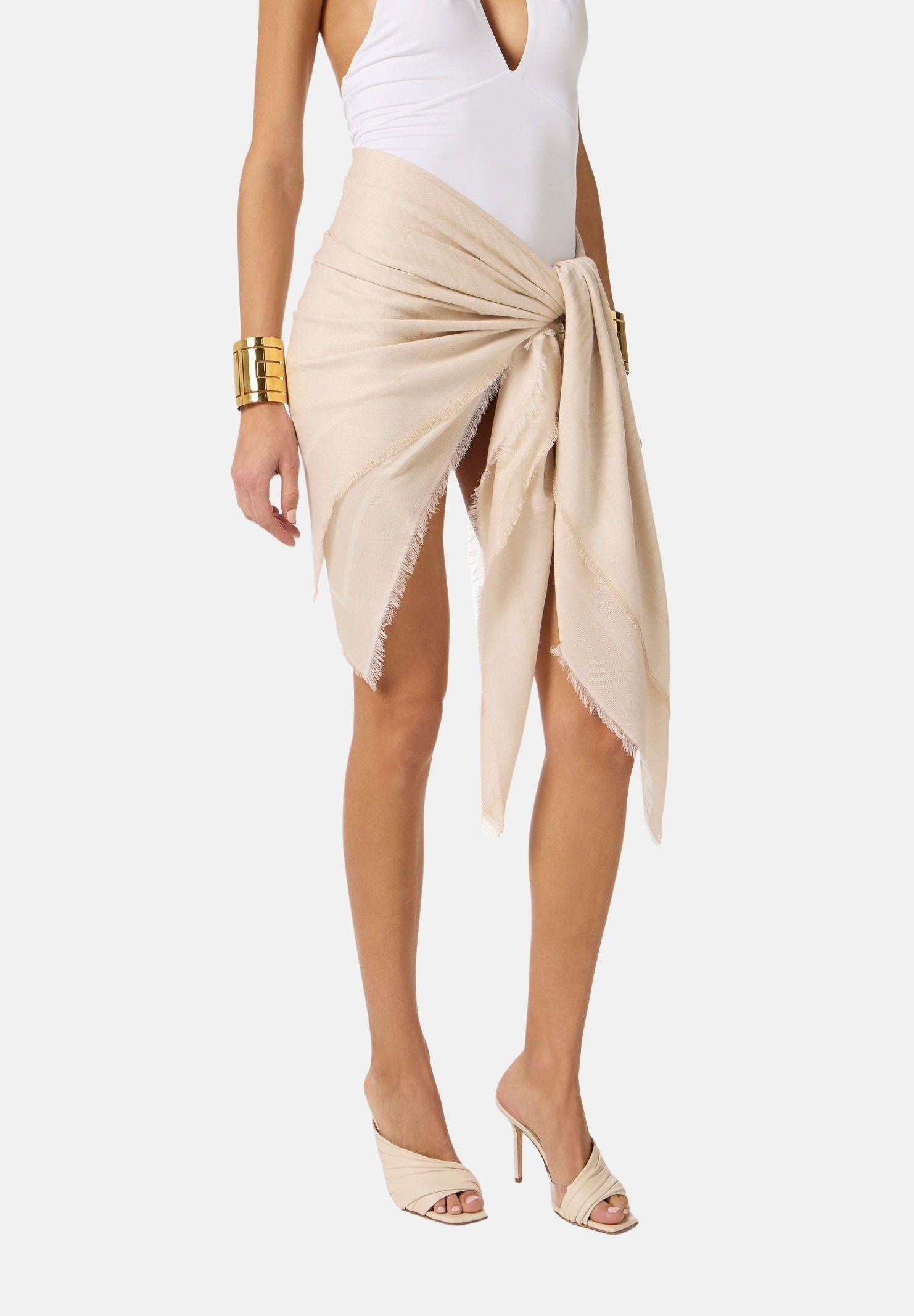 ELISABETTA FRANCHI Pashmina burro da donna con lurex SC13F62E2 193 ELISABETTA FRANCHI