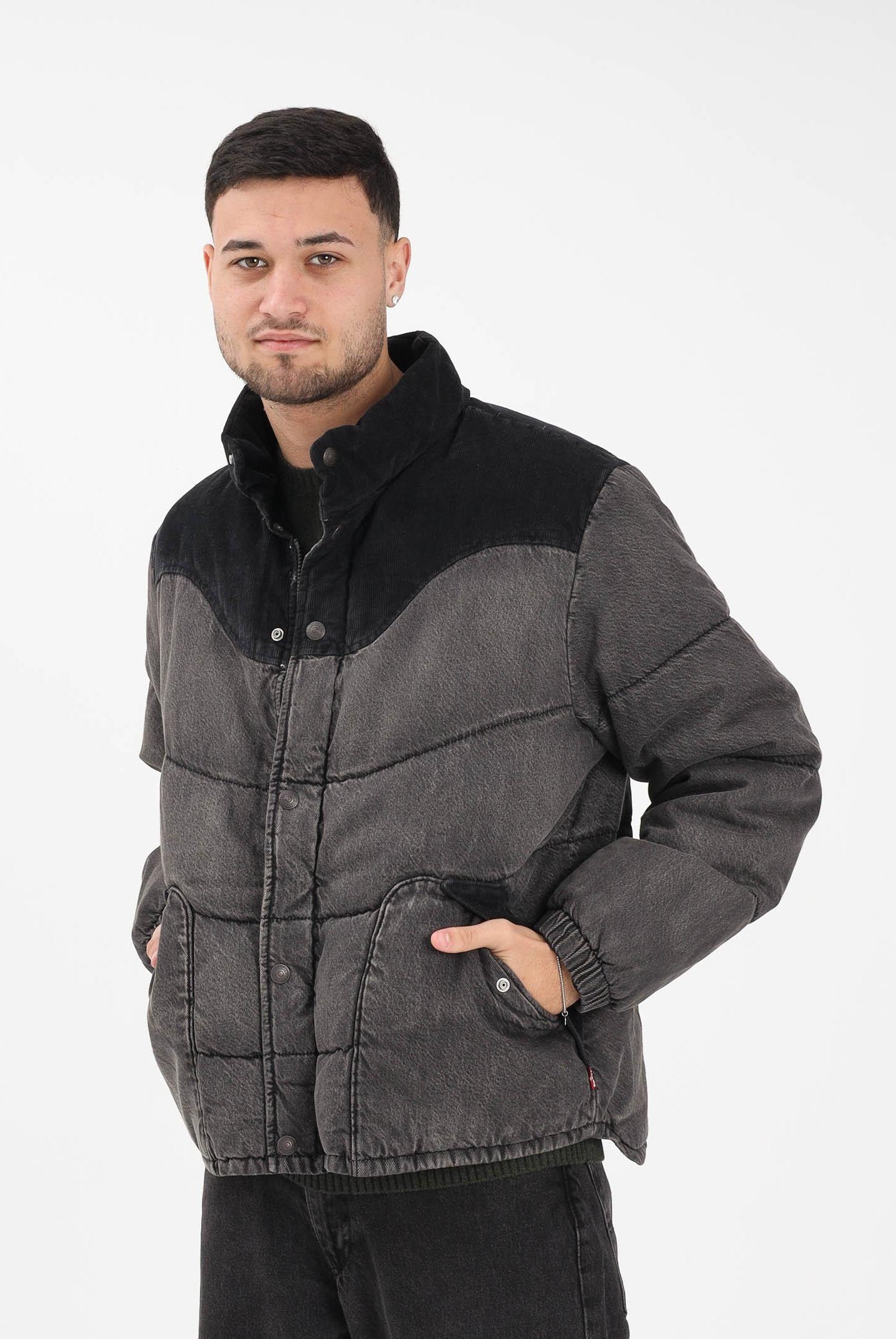 LEVI'S® Piumino Wild West in denim nero da uomo 004EX-0001 . LEVI'S®