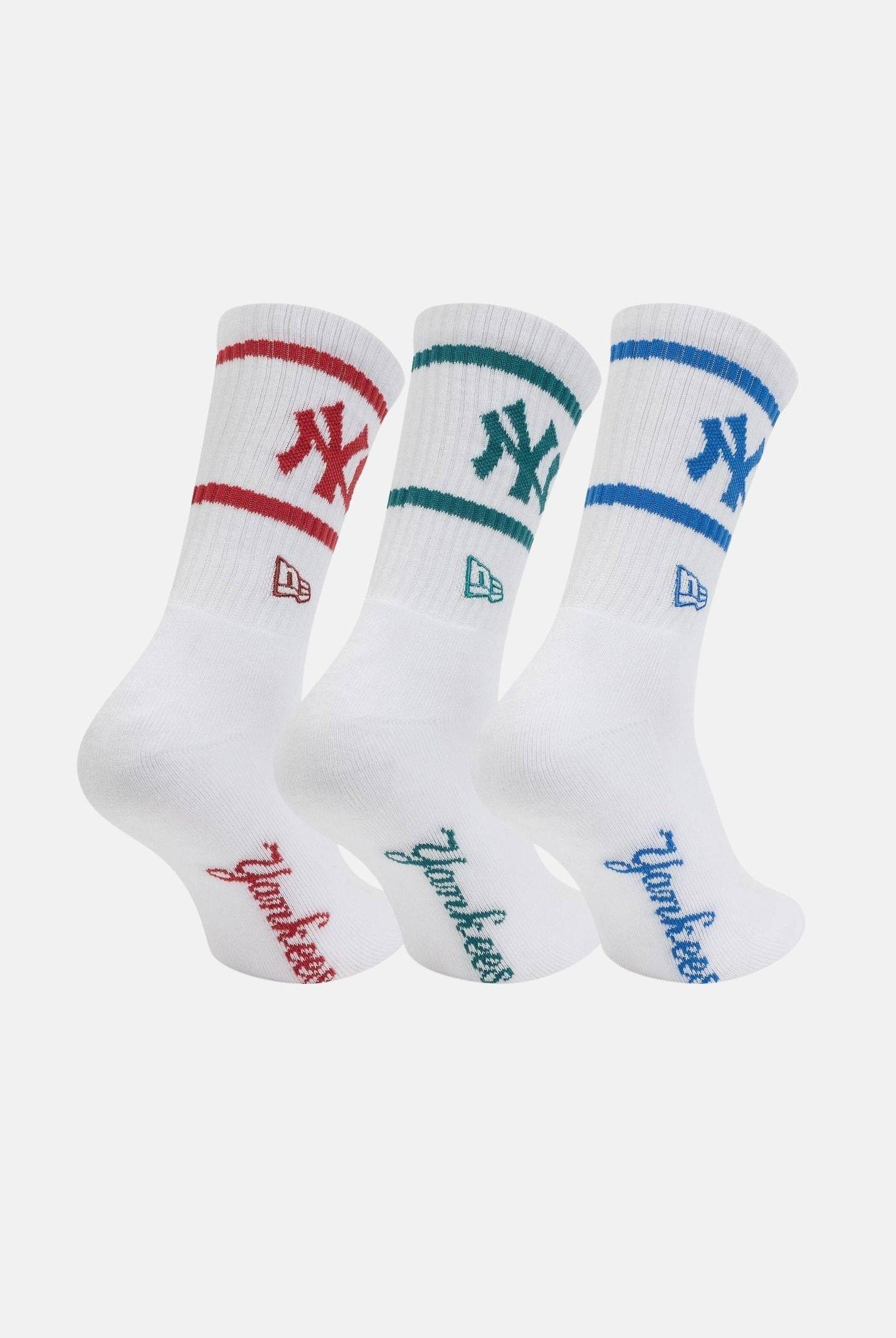 NEW ERA Calzini (3paia) New York Yankees MLB bianchi per uomo e donna 60771259 . NEW ERA