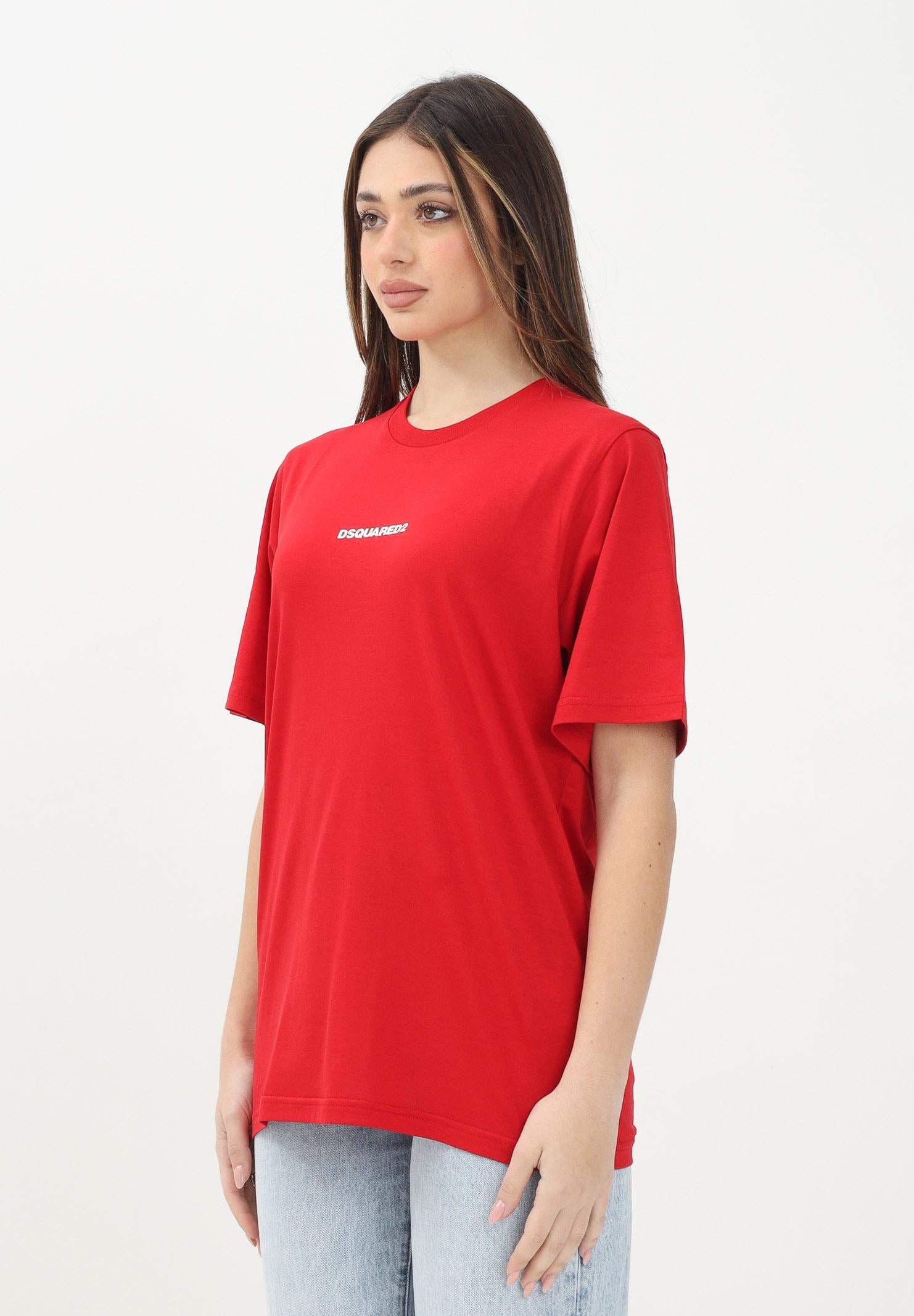 DSQUARED2 T-shirt a manica corta rossa per donna, ragazzi e bambini con logo DSQUARED2 DQ2823D004G DQ405 DSQUARED2