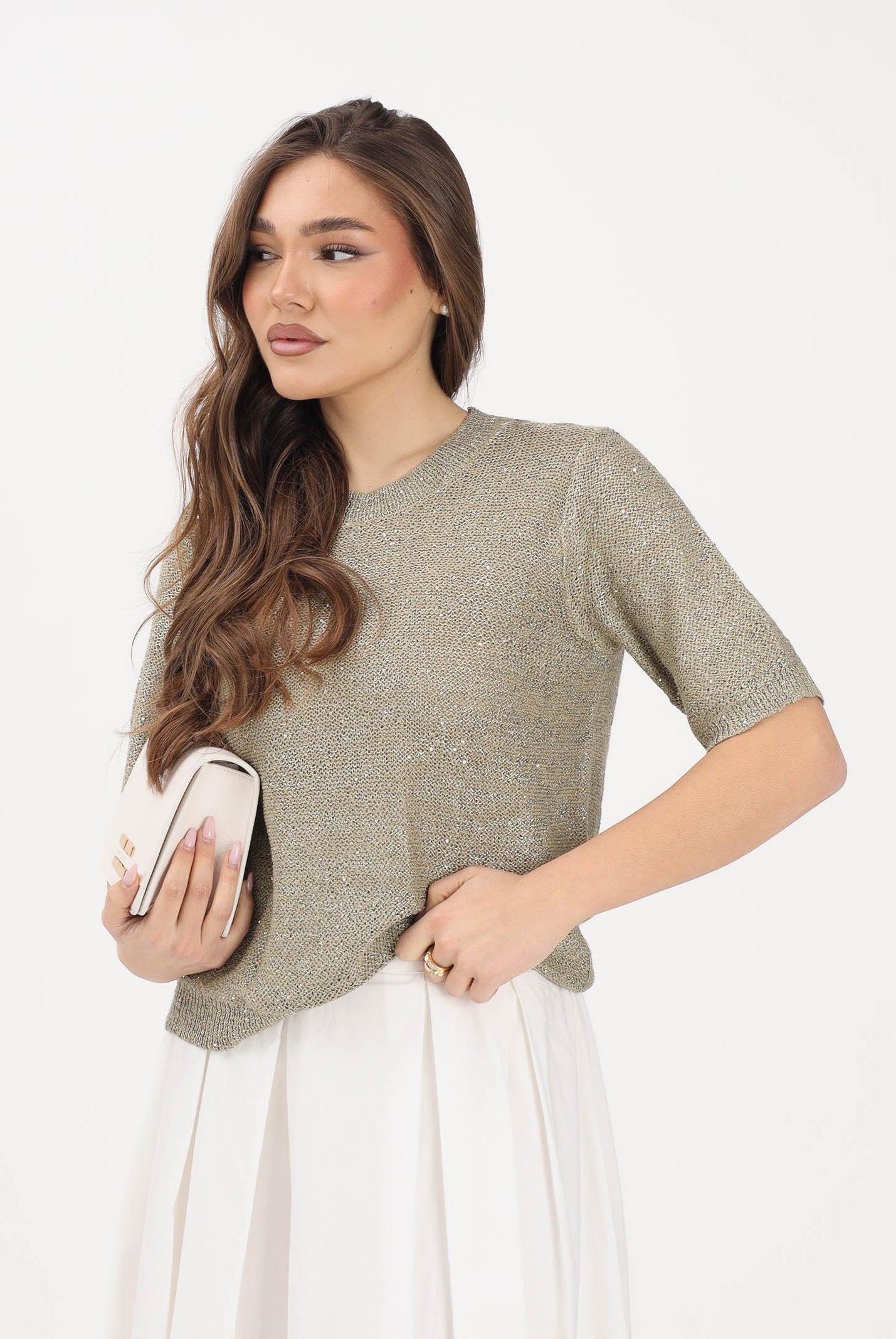 JDY Maglia a manica corta oro da donna 15366194 DRHE JDY