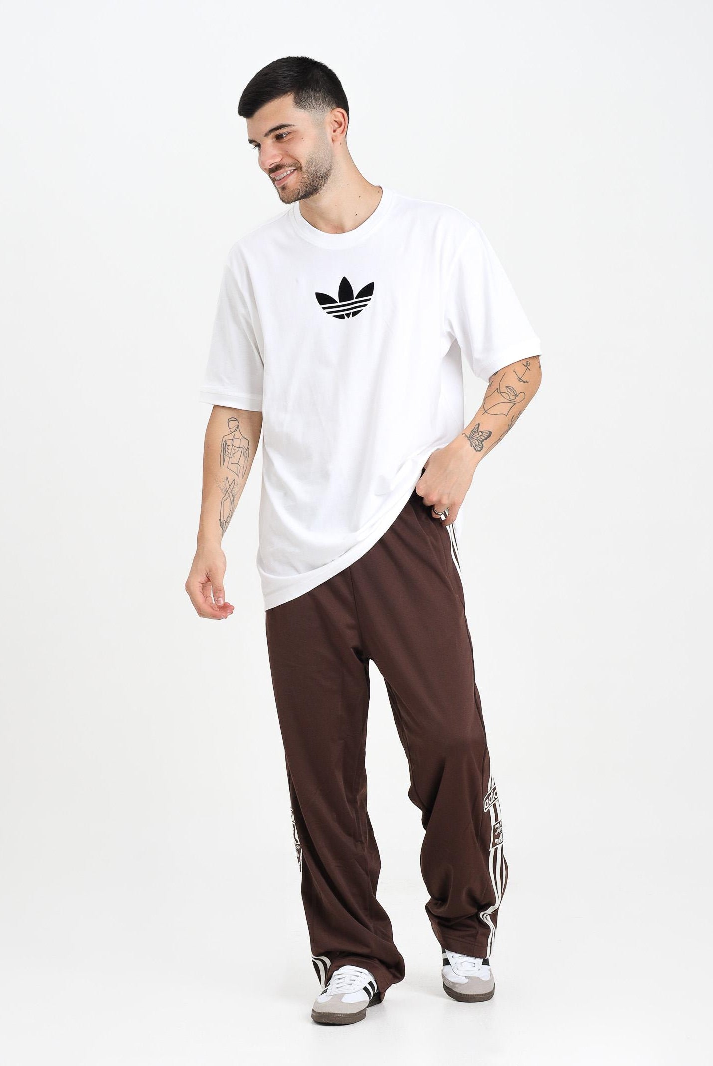 ADIDAS ORIGINALS Pantalone sportivo ADIBREAK marrone da uomo KD6658 ADIDAS ORIGINALS