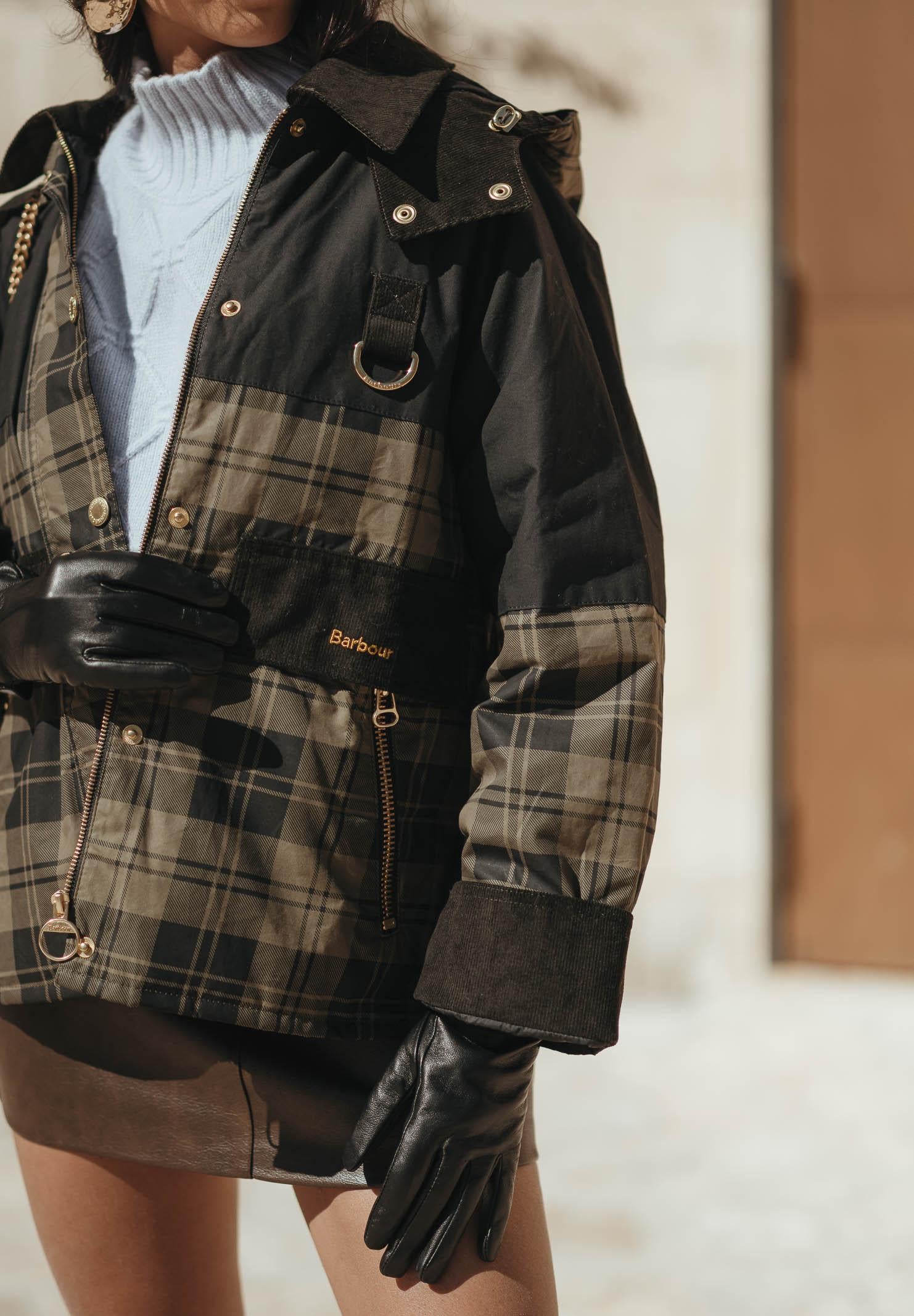 BARBOUR Giubbotto Elaine verde e nero da donna 252MLSP0253 OL51 BARBOUR