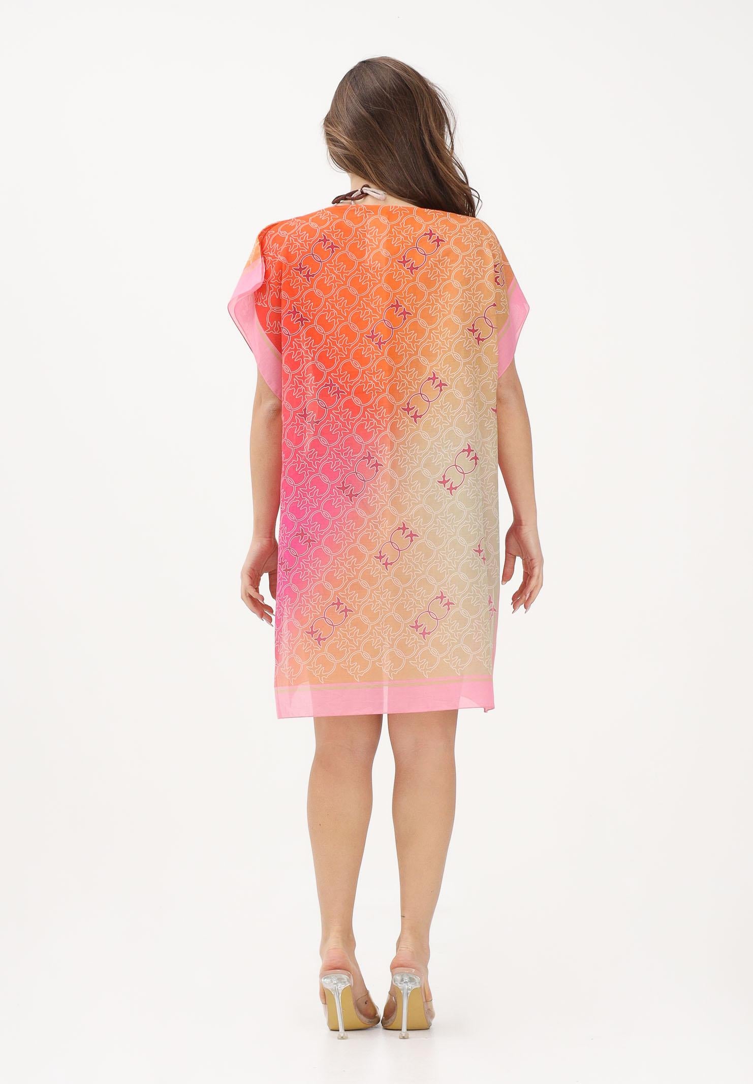 PINKO Kaftano multicolore da donna con fantasia logo 106691A39H NA0 PINKO