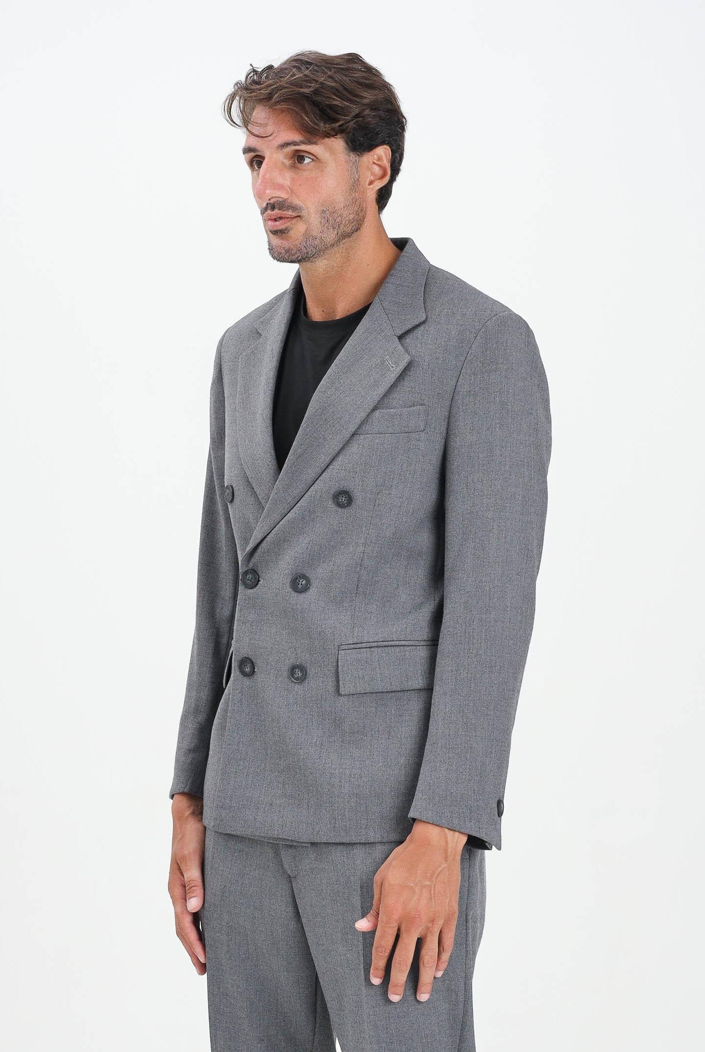 I'M BRIAN Giacca doppiopetto grigia da uomo GIA3461 008 I'M BRIAN