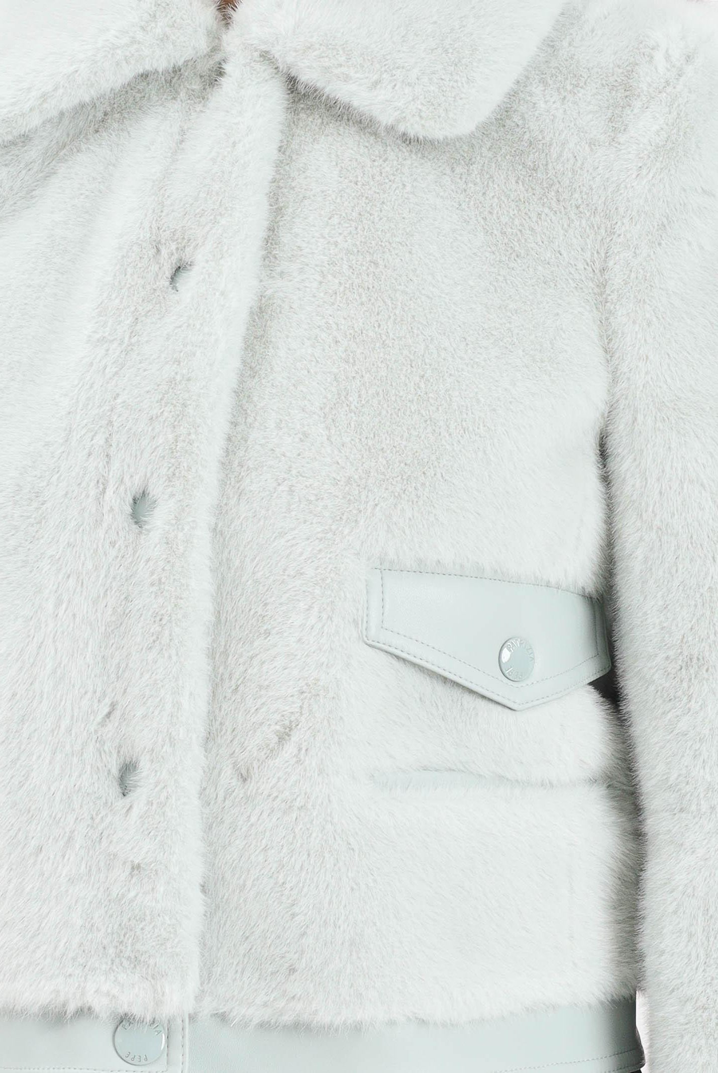 PATRIZIA PEPE Pellicciotto verde acqua da donna 8O0204E073 G613 PATRIZIA PEPE