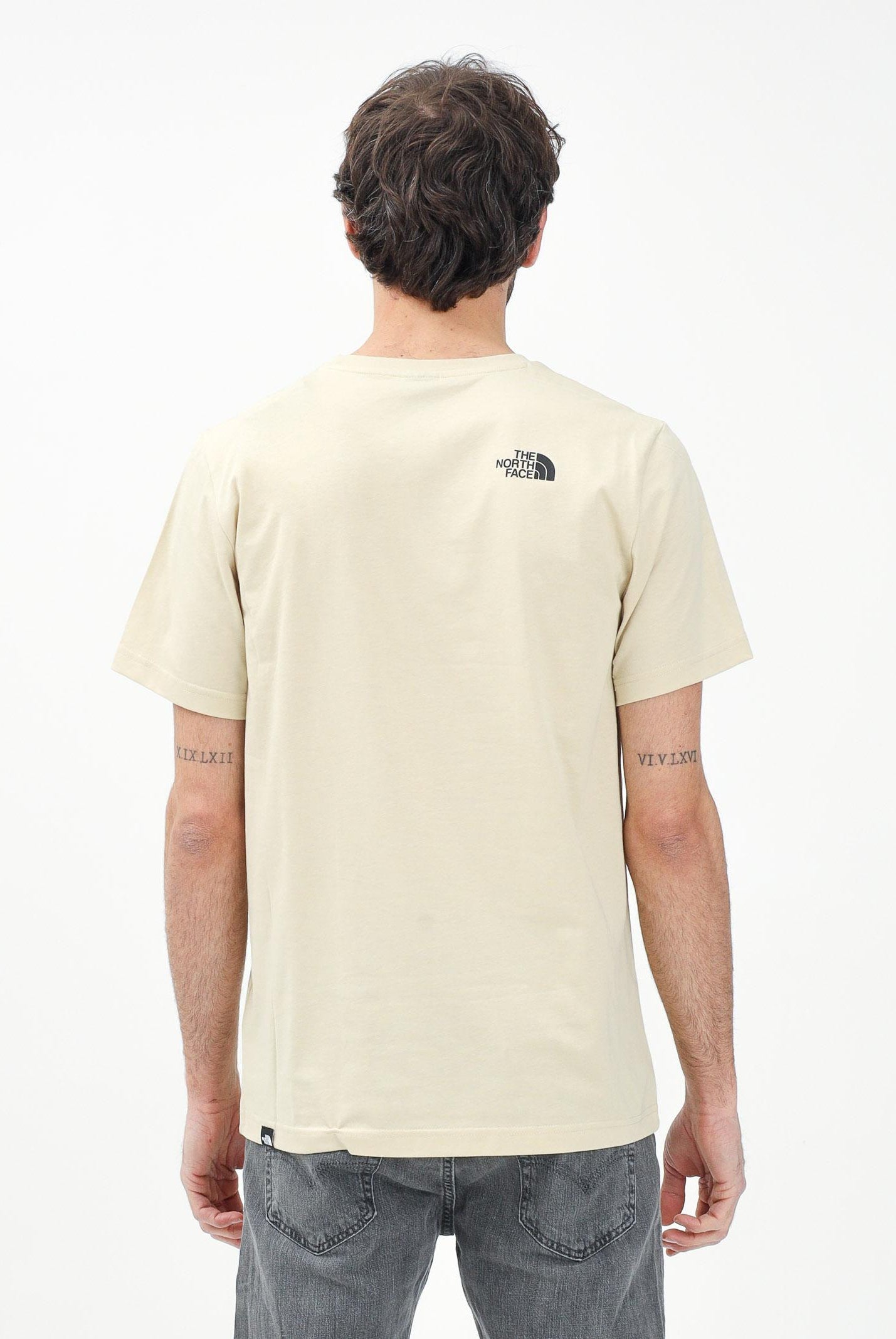 THE NORTH FACE T-shirt a manica corta Simple Dome panna da uomo NF0A87NG3X41 . THE NORTH FACE
