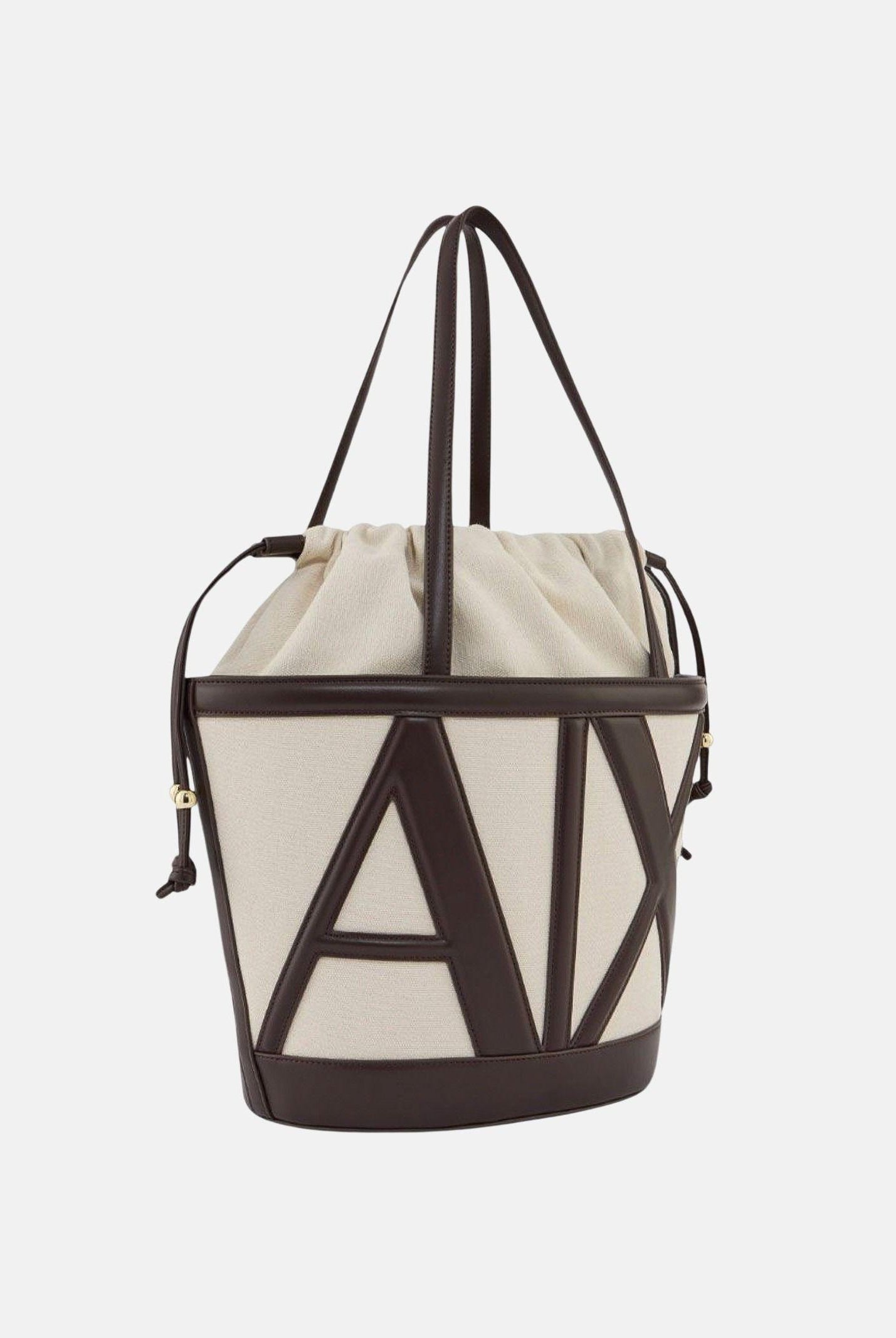 ARMANI EXCHANGE Shopper beige e marrone da donna con logo XW002607AF22635 M6262 ARMANI EXCHANGE