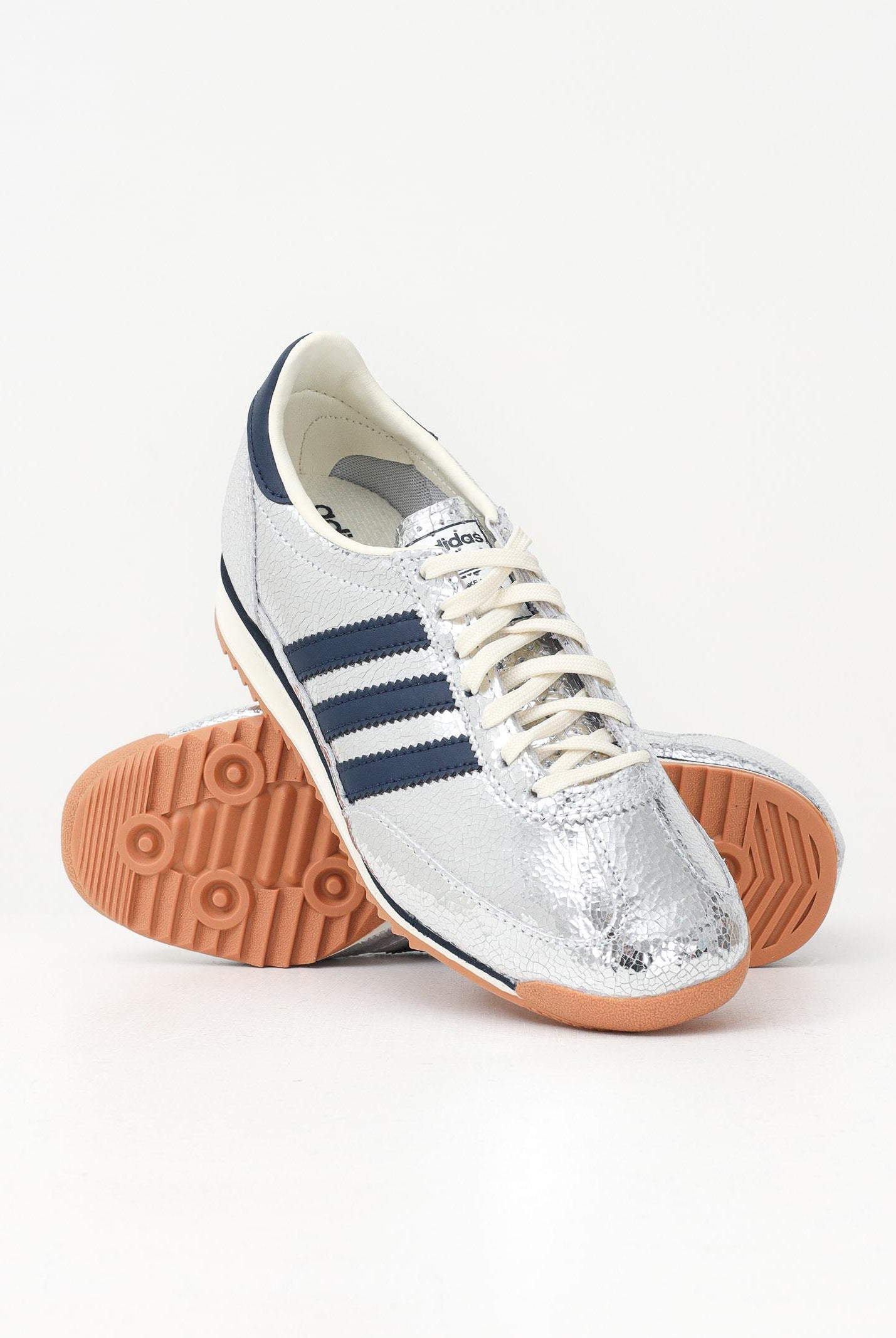 ADIDAS ORIGINALS Sneakers SL 72 OG argento e blu da donna JH8654 . ADIDAS ORIGINALS
