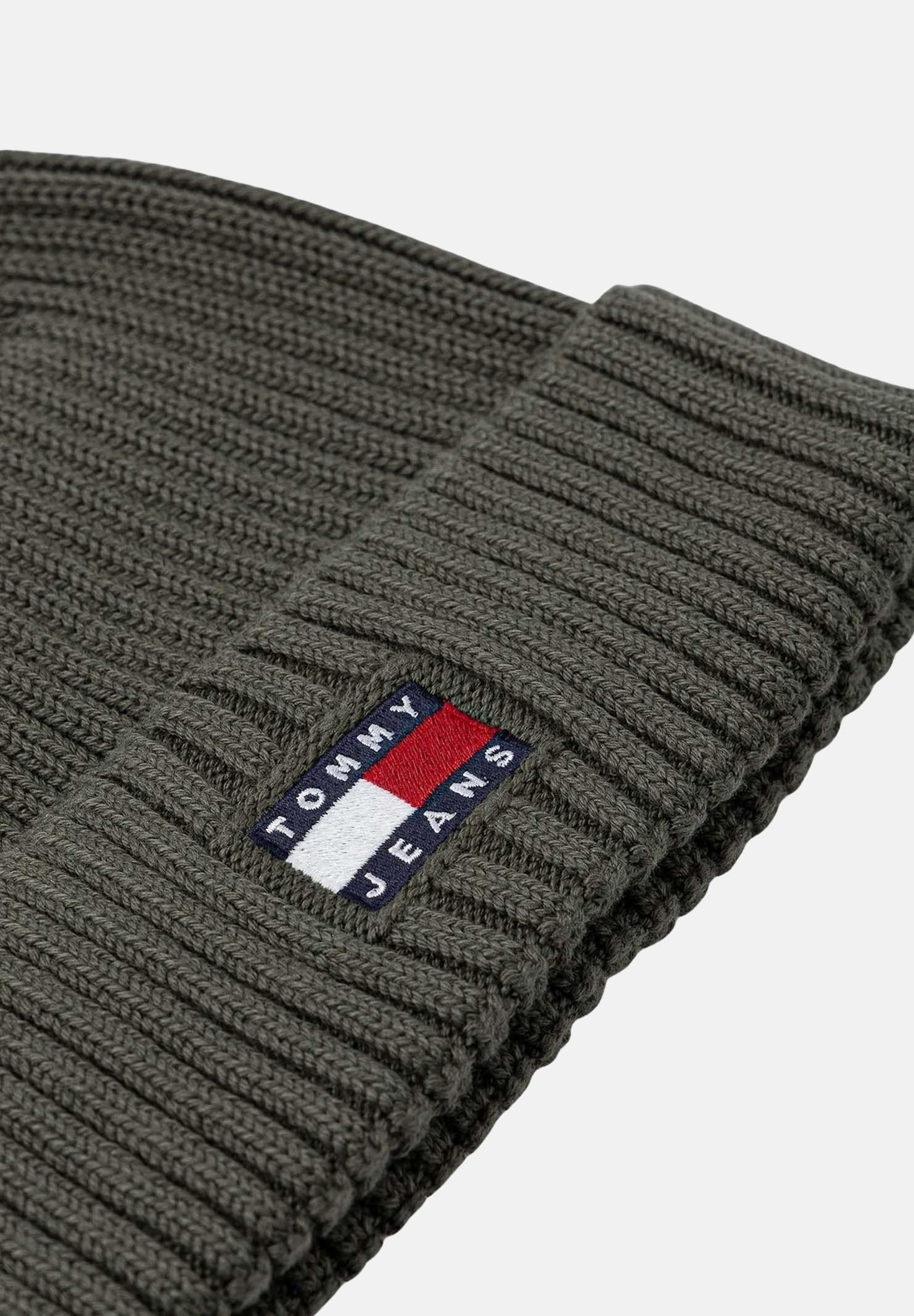 TOMMY JEANS Berretto verde militare per uomo e donna con logo AM0AM13669 MRH TOMMY JEANS