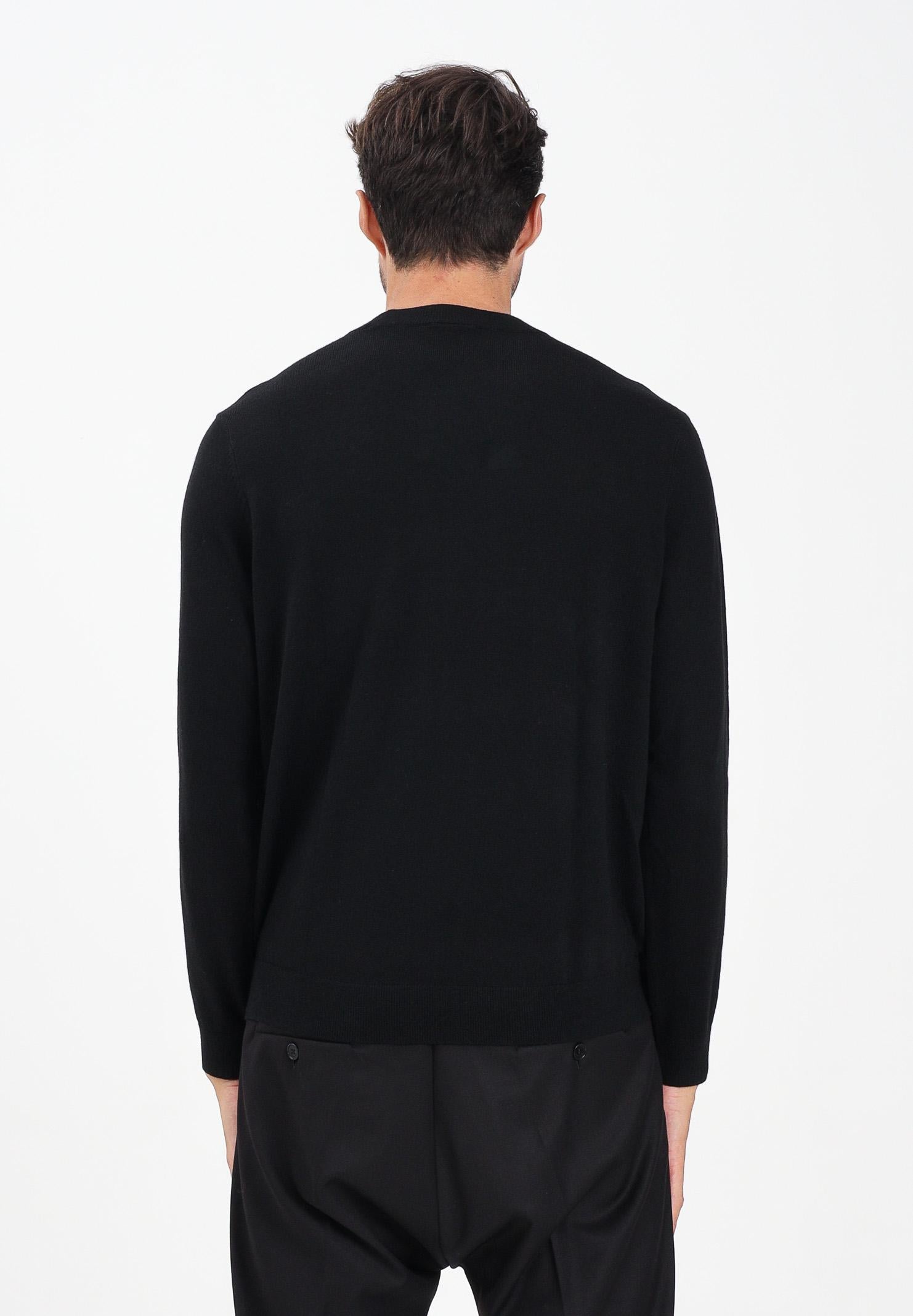 ARMANI EXCHANGE Maglioncino girocollo nero da uomo con patch logo XM001329AF11982 UC001 ARMANI EXCHANGE