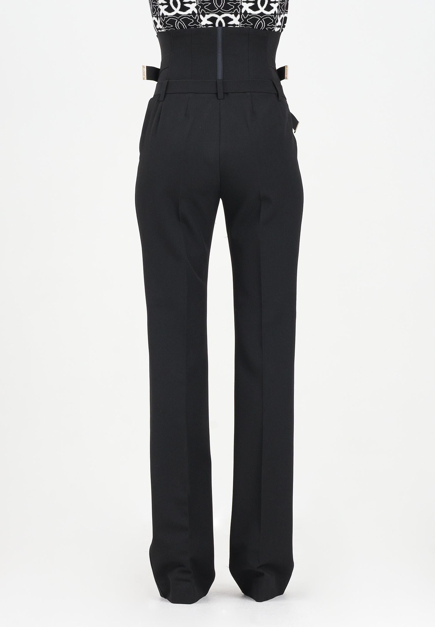 PINKO Pantalone elegante nero da donna con dettaglio bustier 105654A2QV Z99 PINKO