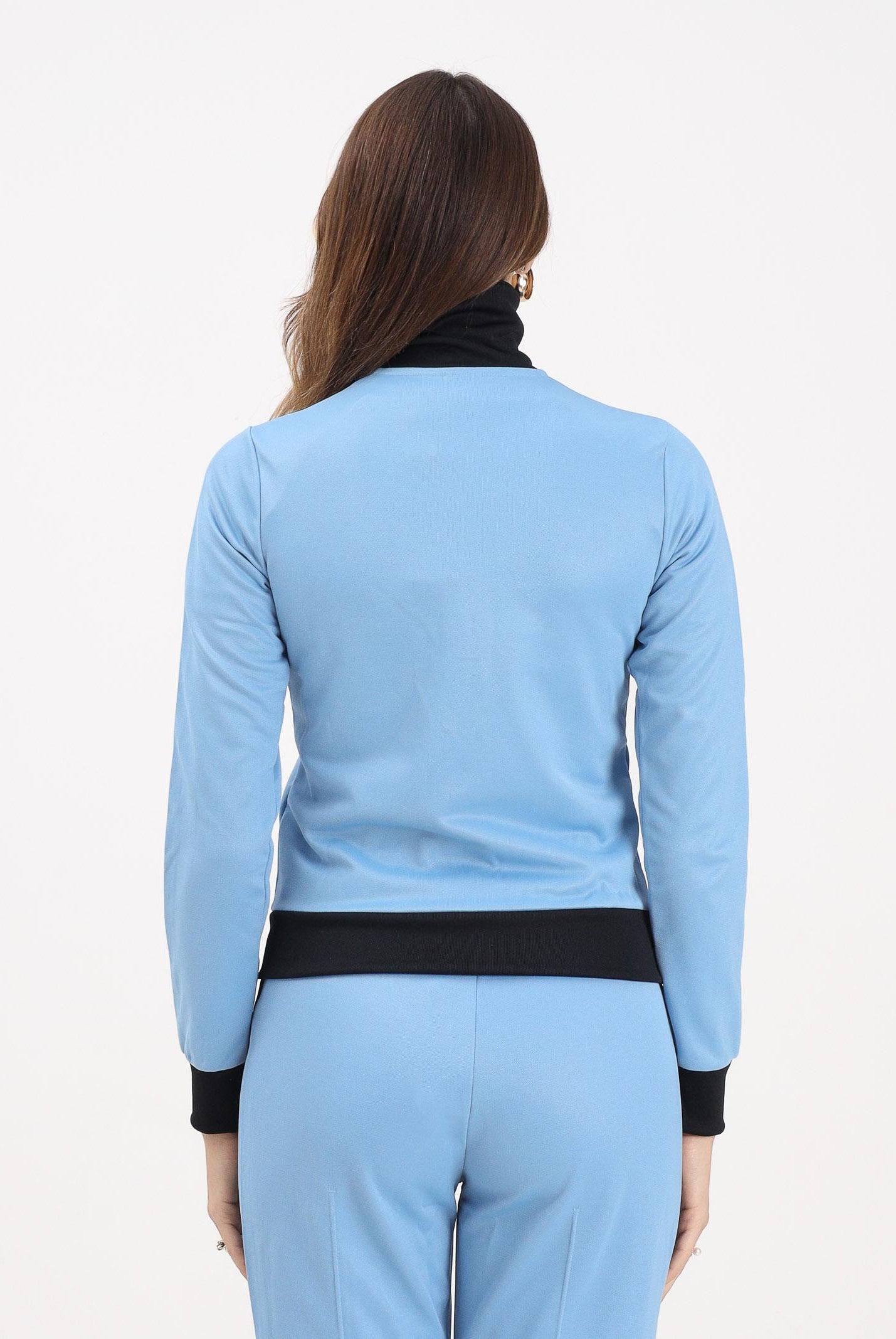 ADIDAS ORIGINALS Felpa con zip Heritage azzurra e nera da donna JX7851 ADIDAS ORIGINALS