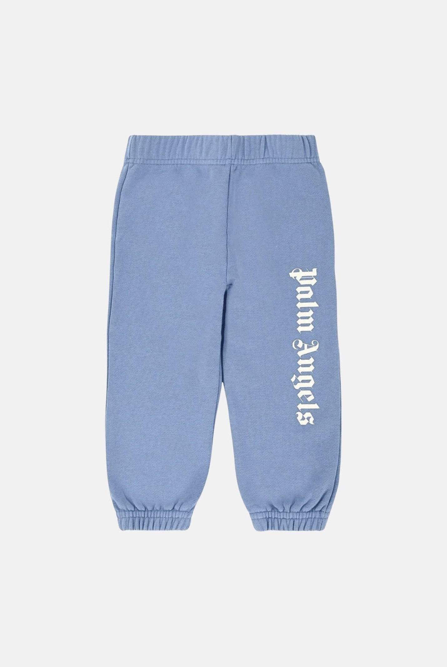 PALM ANGELS Pantalone sportivo azzurro polvere da neonato con logo PBXD001S26FLE001 050 PALM ANGELS