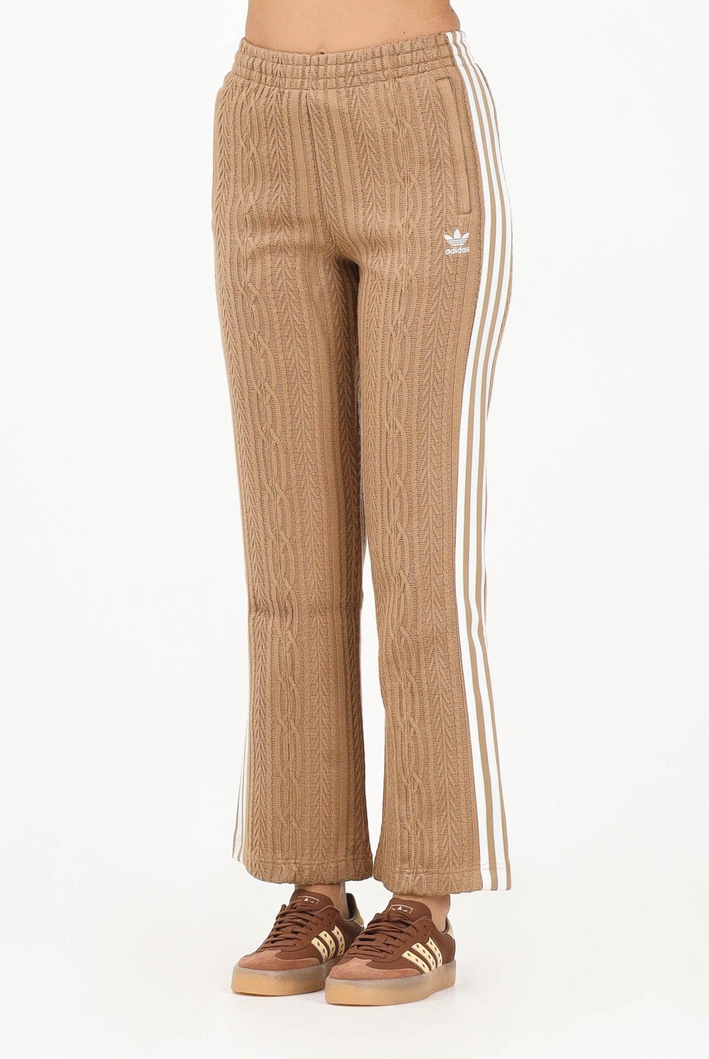 ADIDAS ORIGINALS Pantalone sportivo KNIT CLASSIC beige da donna KS7802 . ADIDAS ORIGINALS