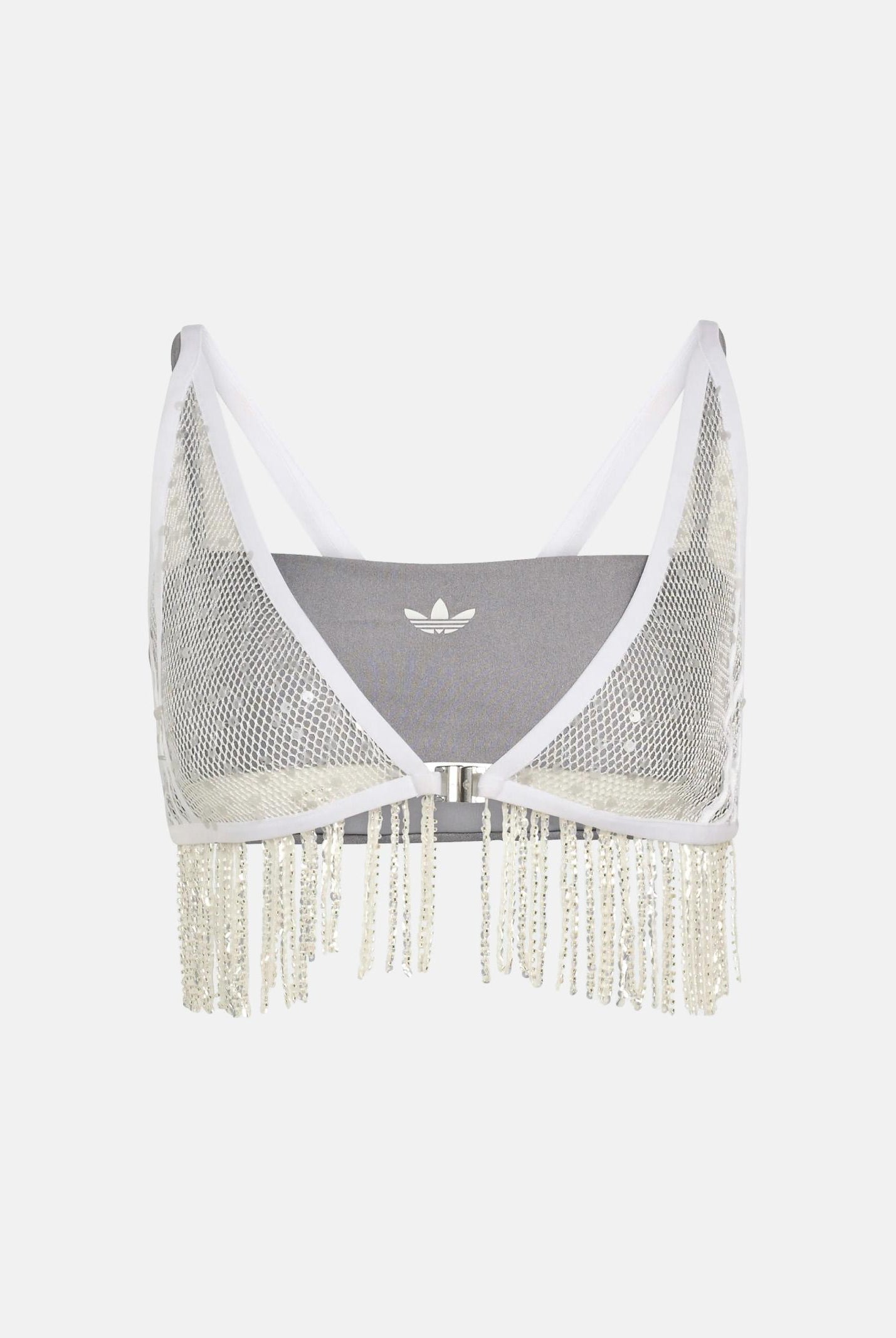 ADIDAS ORIGINALS Top SUNSET RHYTHMS grigio e bianco da donna HZ1005 . ADIDAS ORIGINALS