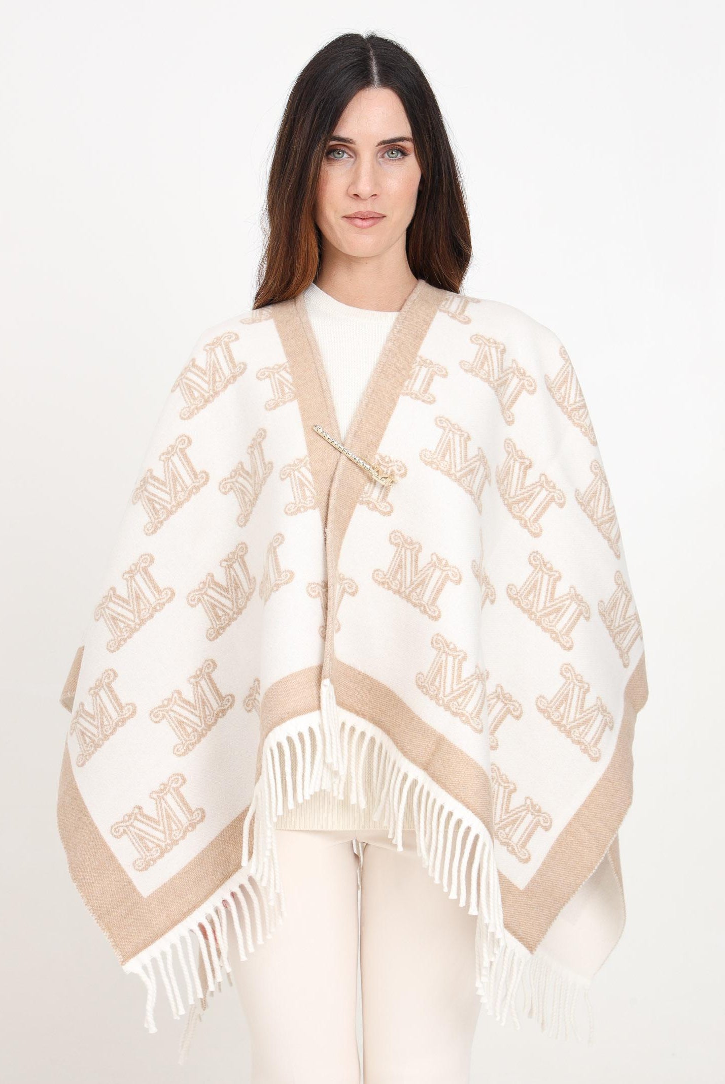 MAX MARA Mantella Frinestd avorio da donna 2426736011600 005 MAX MARA