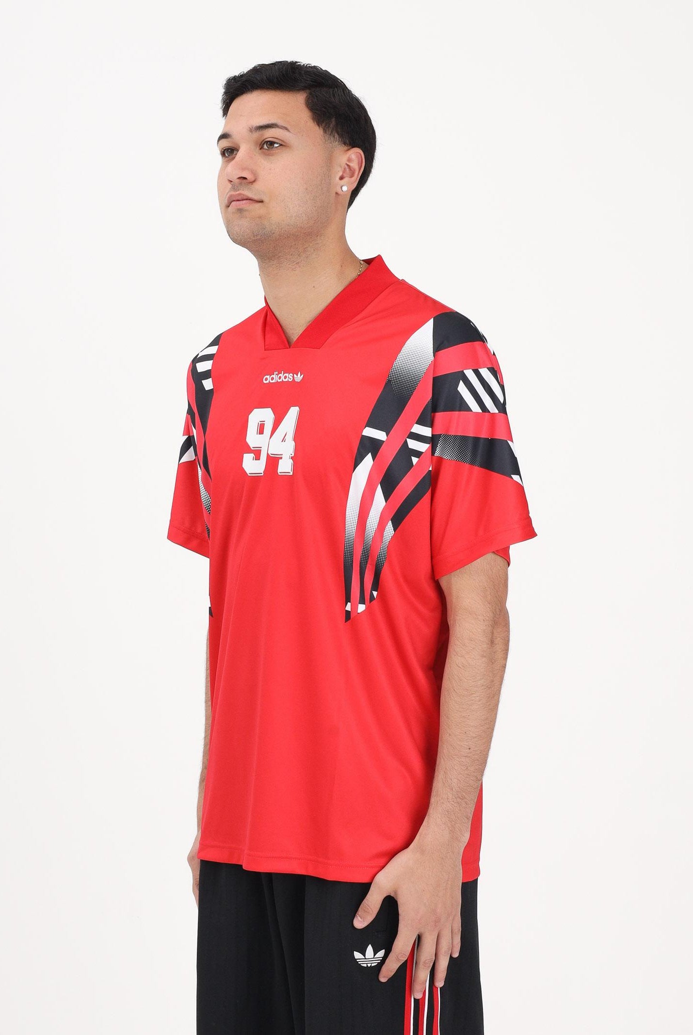 ADIDAS ORIGINALS T-shirt a manica corta Santiago AOP Infill rossa da uomo KS5501 . ADIDAS ORIGINALS