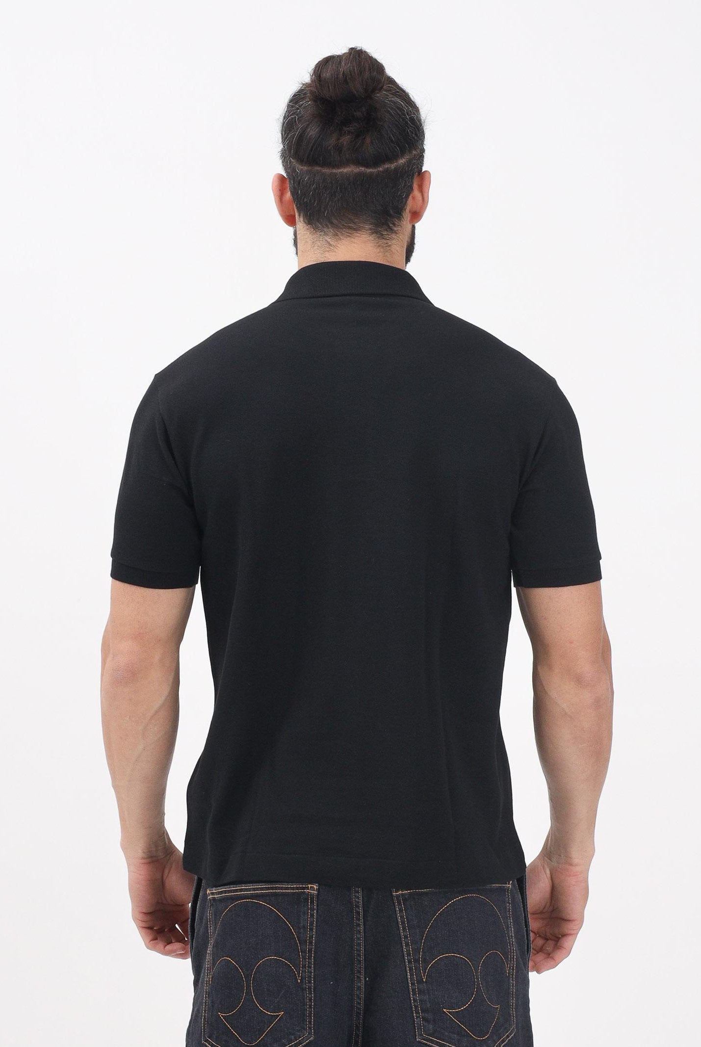 LACOSTE Polo nera per uomo e donna con patch logo coccodrilo 1212 031 LACOSTE