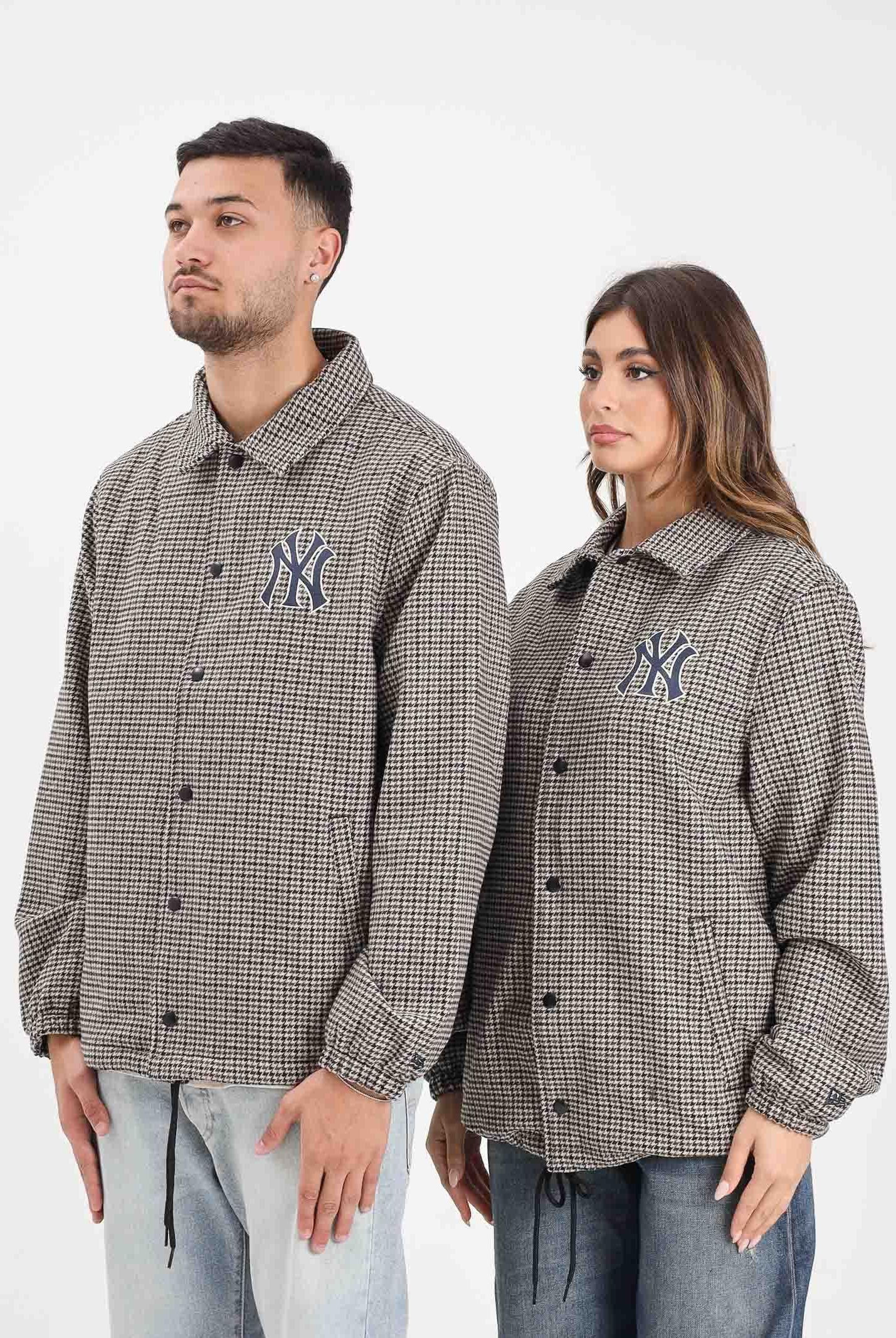 NEW ERA Giacca a quadri MLB dei New York Yankees nei toni del marrone per uomo e donna 60758728 . NEW ERA