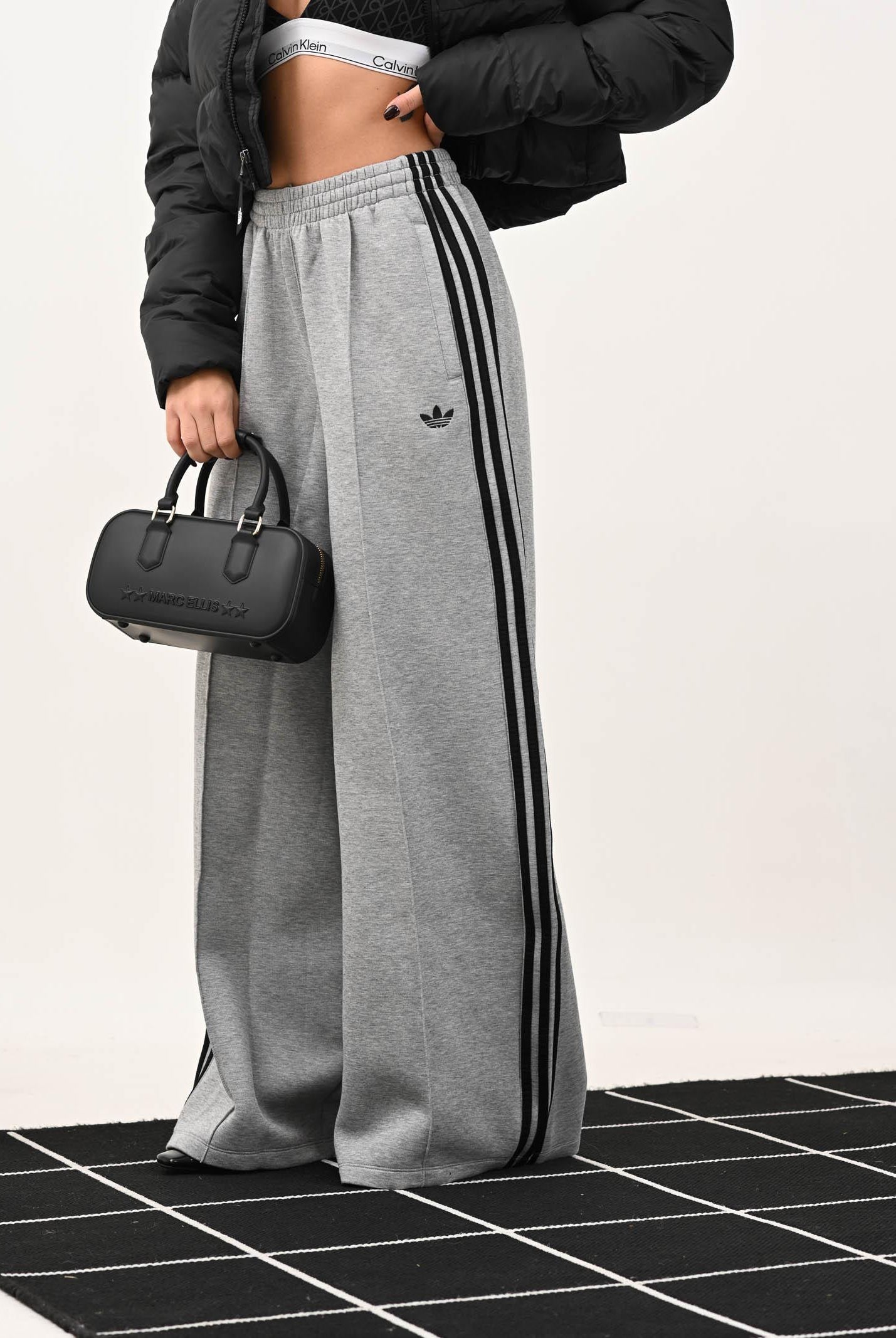 ADIDAS ORIGINALS Pantalone sportivo 3-Stripes Spacer grigio da donna JV7497 . ADIDAS ORIGINALS