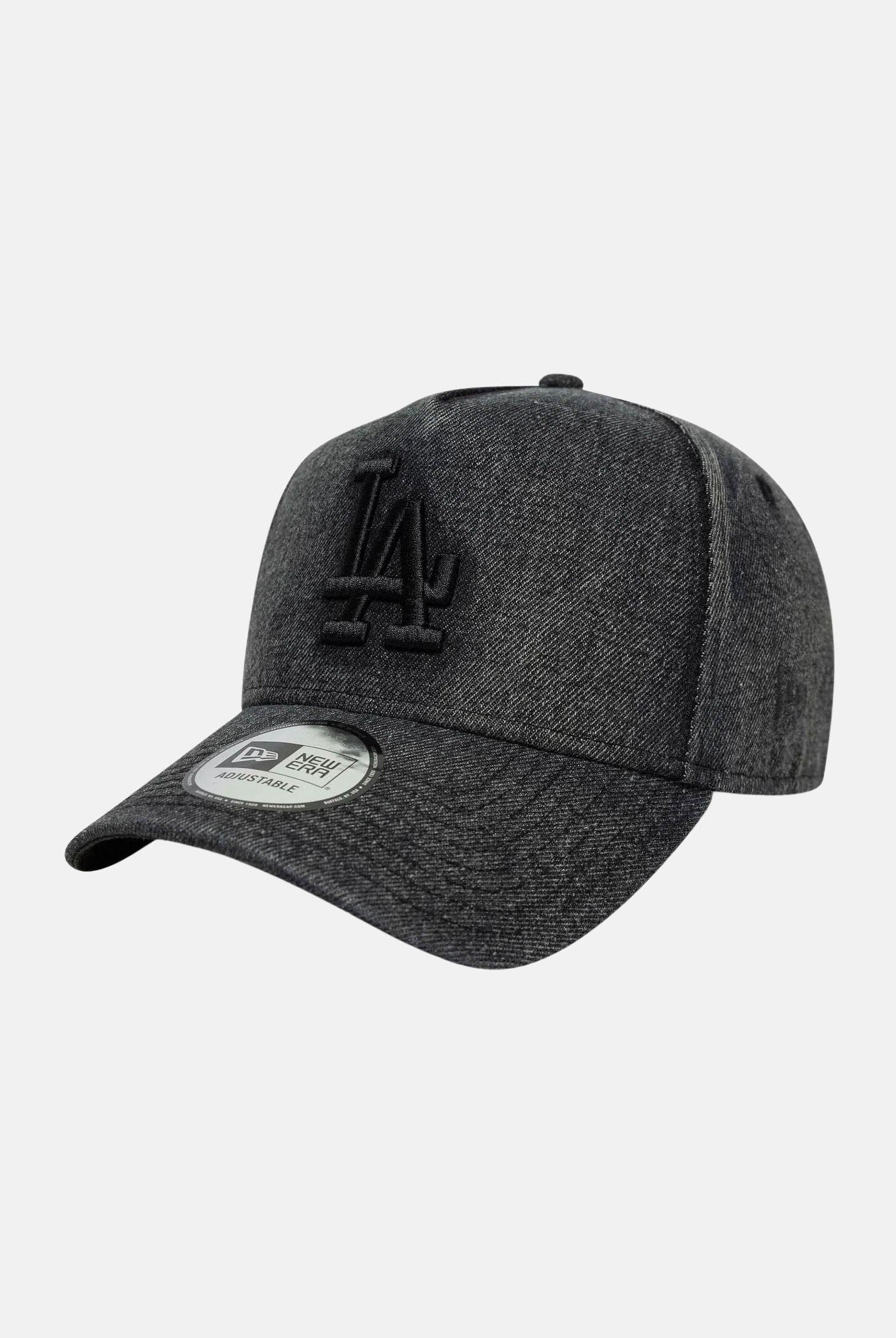 NEW ERA Cappello con visiera 9FORTY E-Crown LA Dodgers MLB in denim nero per uomo e donna 60771820 . NEW ERA