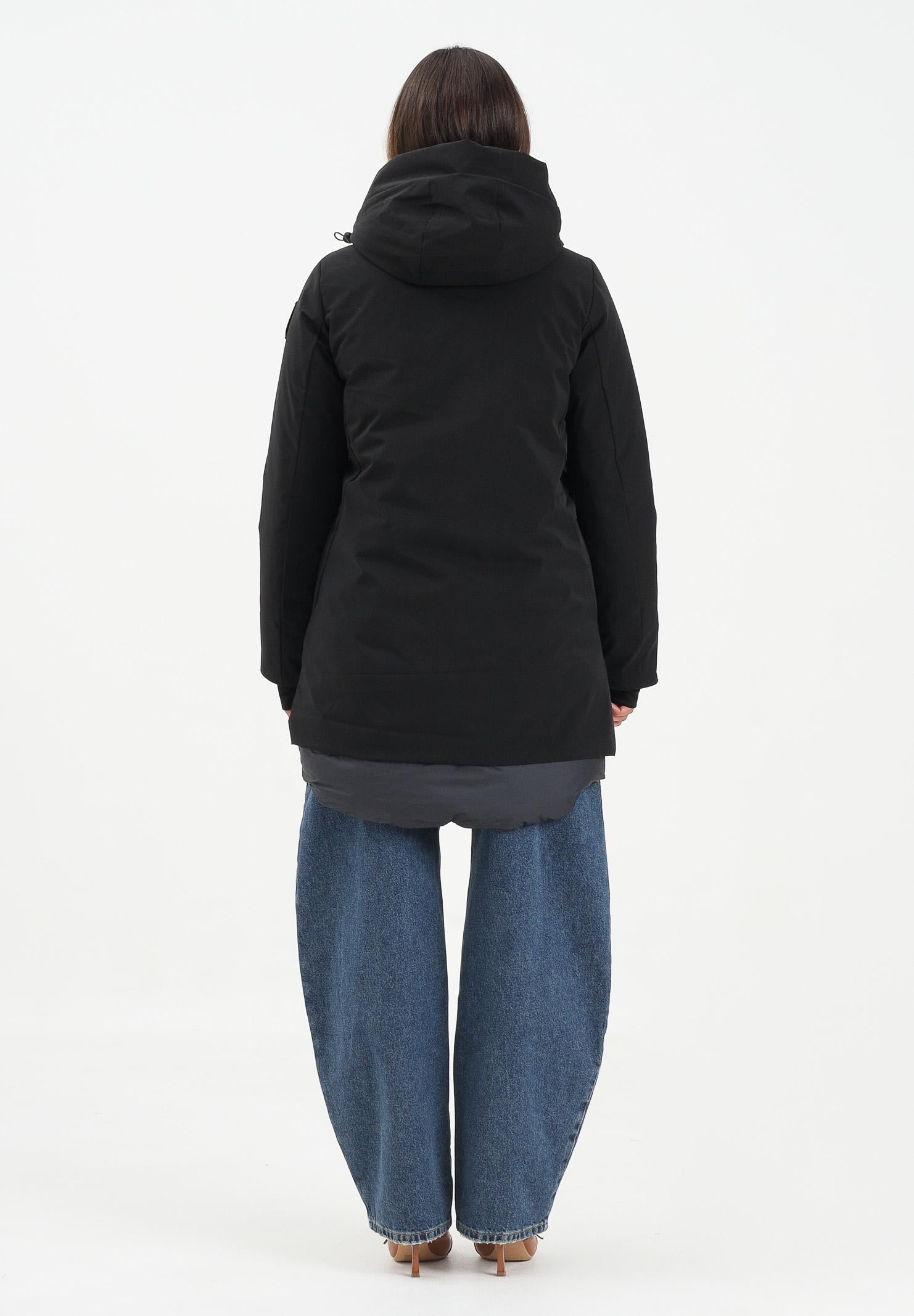 BOMBOOGIE Piumino lungo bio-materica nero da donna CW9146FPX5 90 BOMBOOGIE