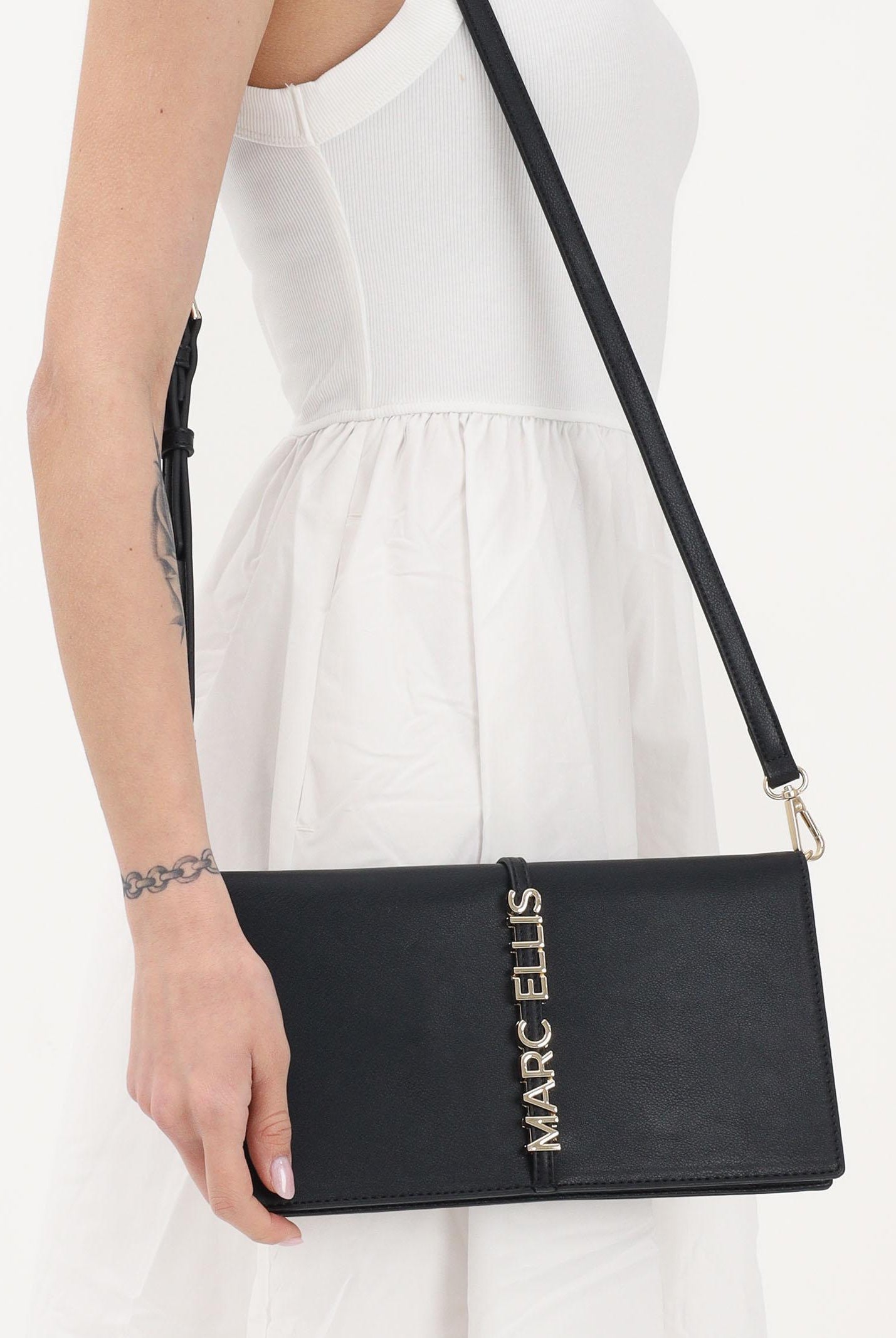 MARC ELLIS Pochette Jolie Macro LT nera da donna JOLIE-MACRO-LT BLGO MARC ELLIS