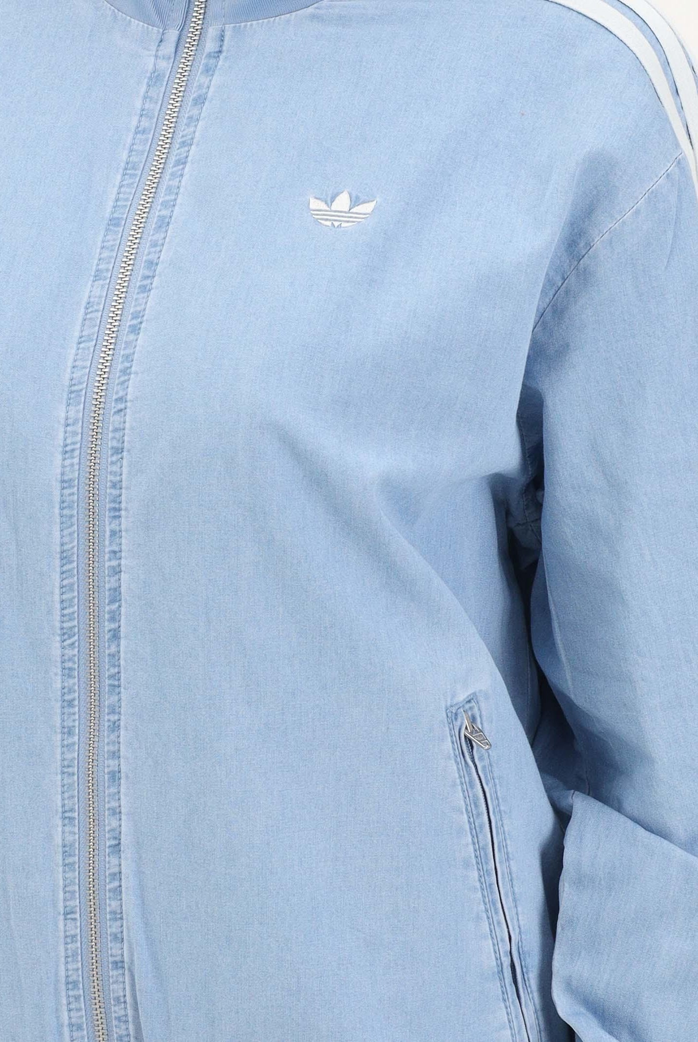 ADIDAS ORIGINALS Giacca SUMMER GLOW LIGHT DENIM FIREBIRD in denim chiaro da donna KW8757 . ADIDAS ORIGINALS